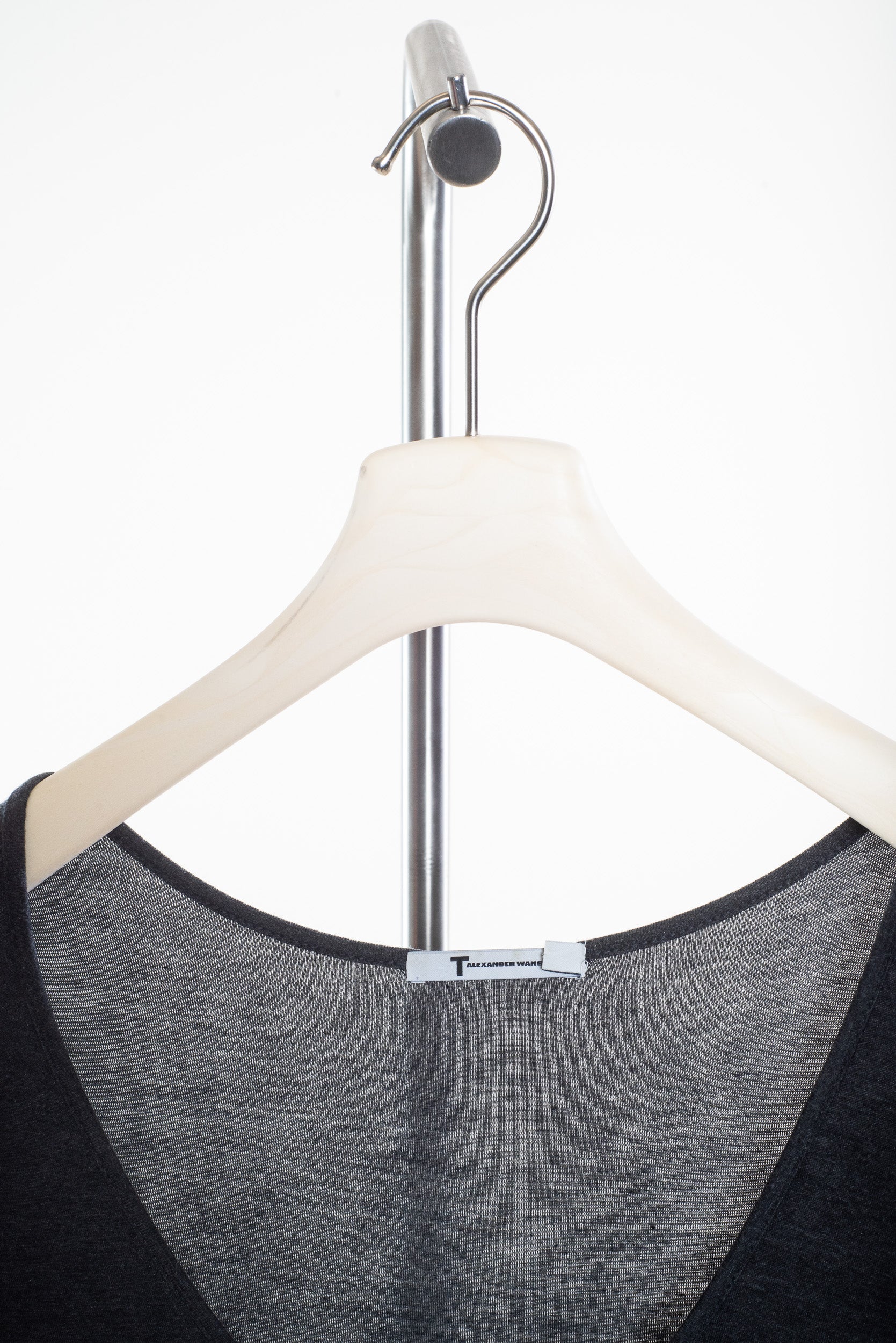 Grey Long-Sleeve Maxi-Dress
