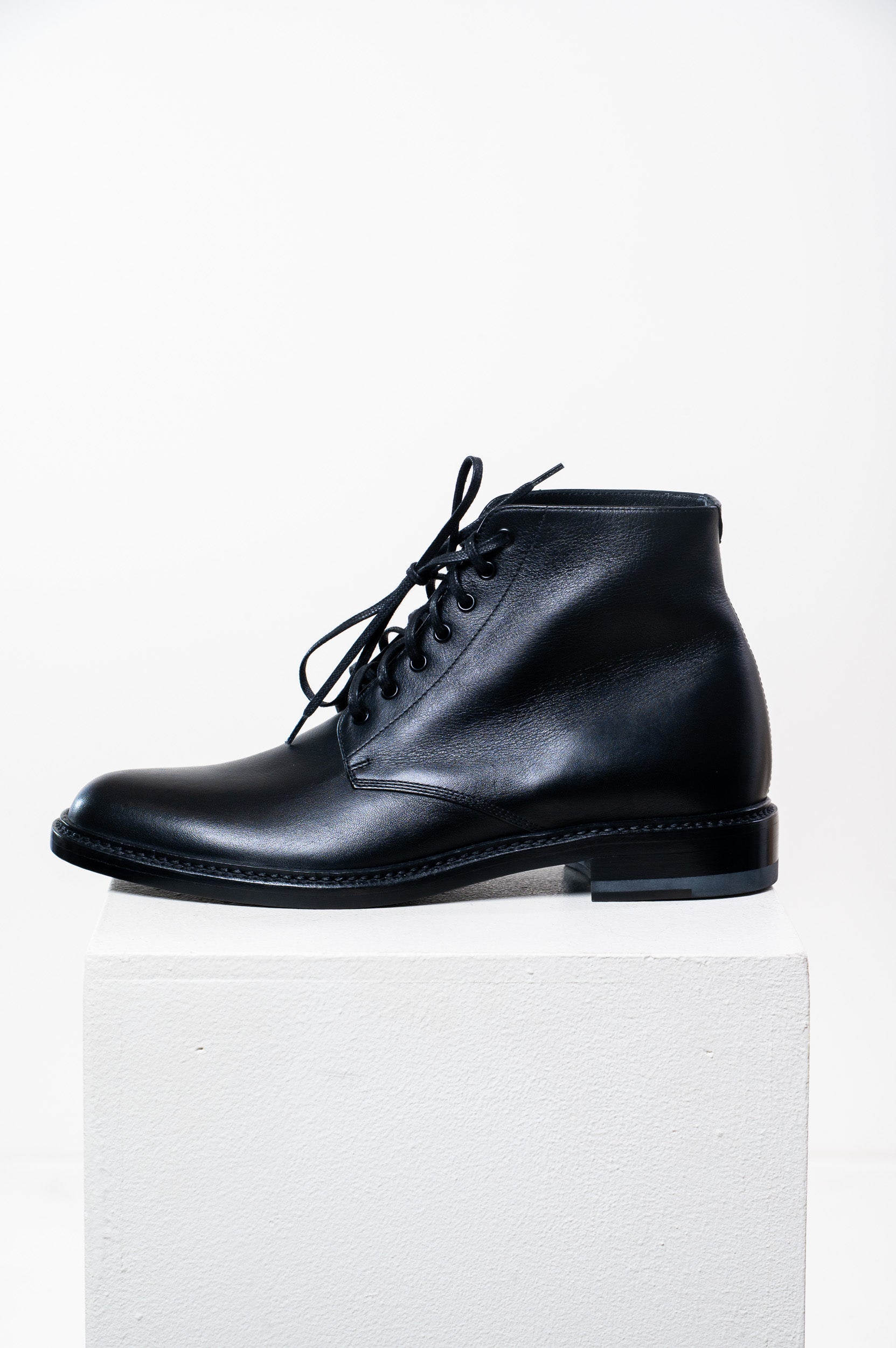 Black Leather Desert Boot