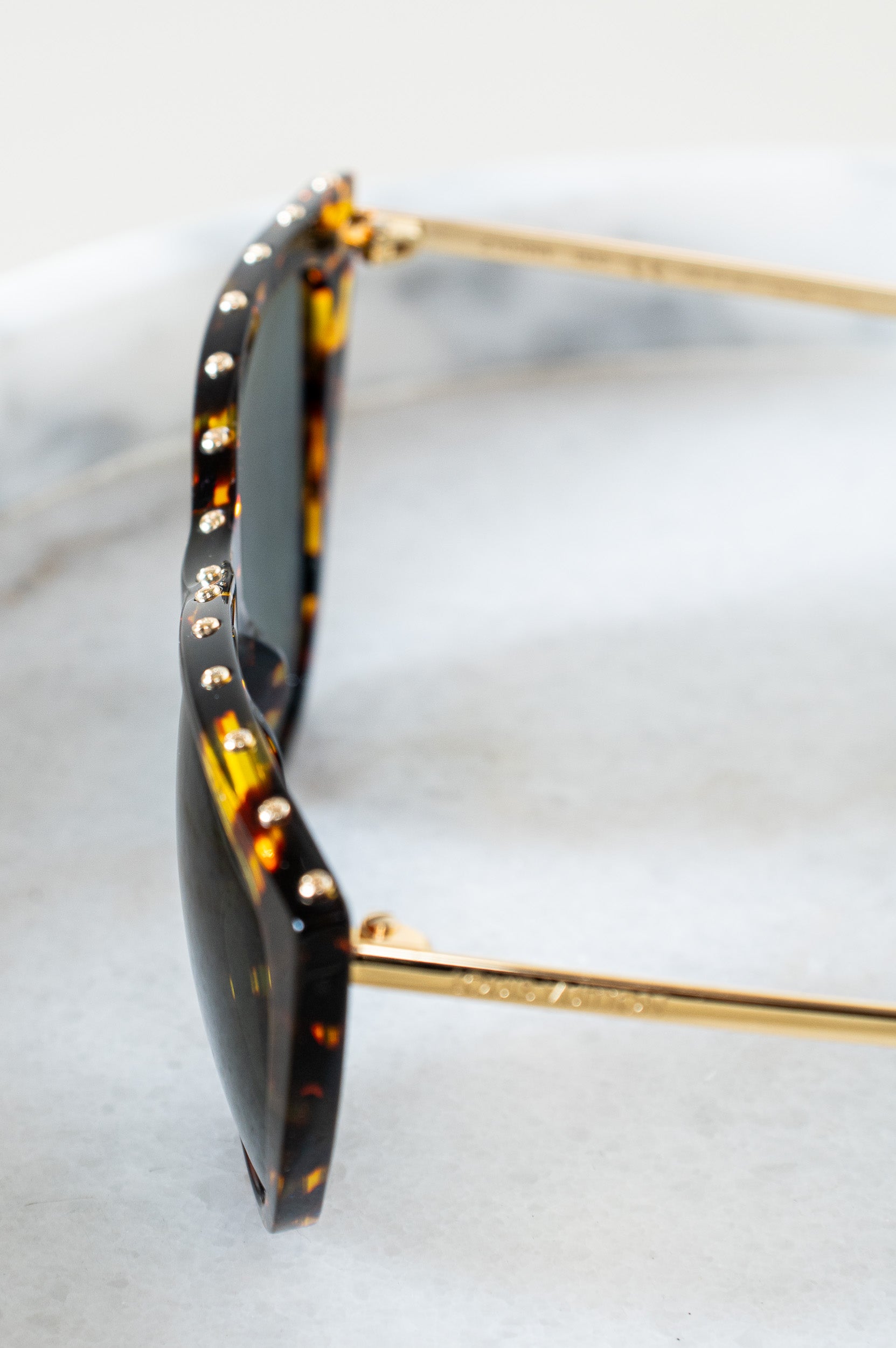 Tortoise Studded Sunglasses