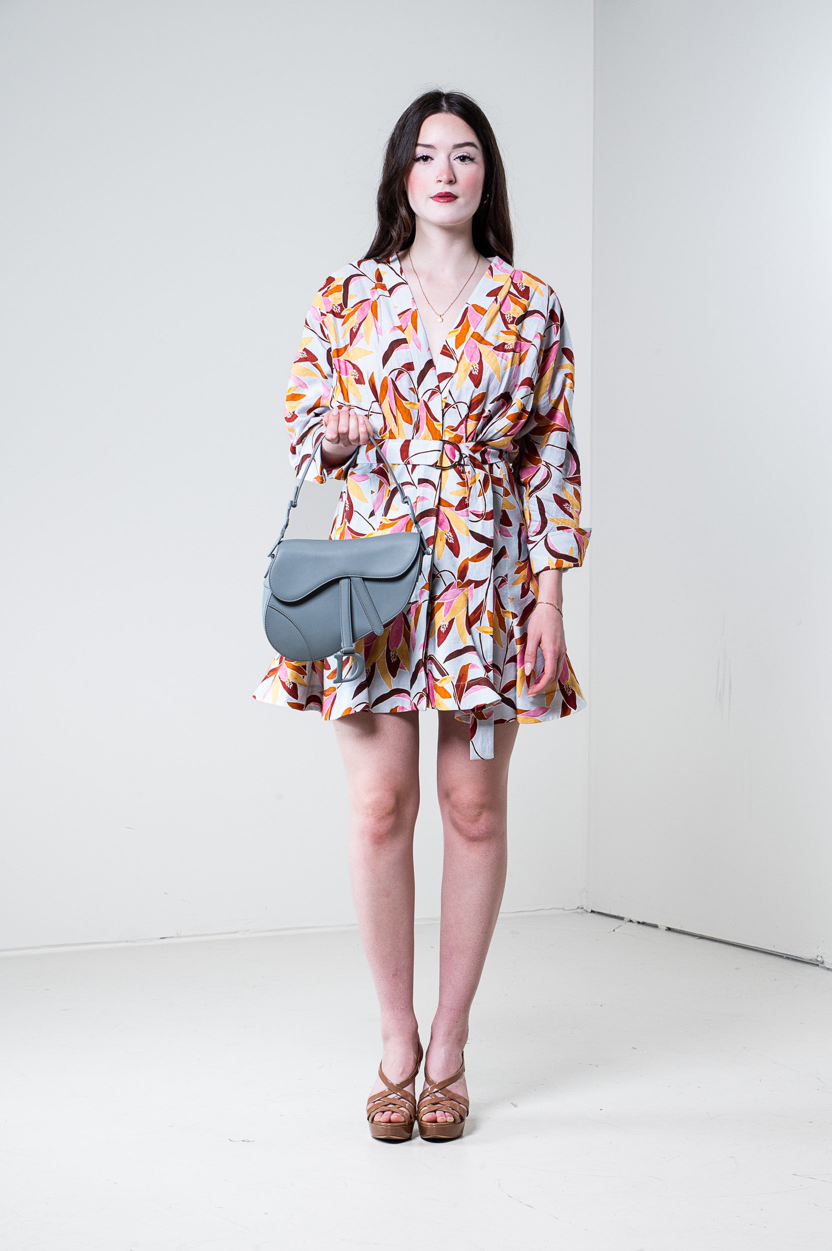 Dior Medium Saddle Bag Hand Carried by Model
