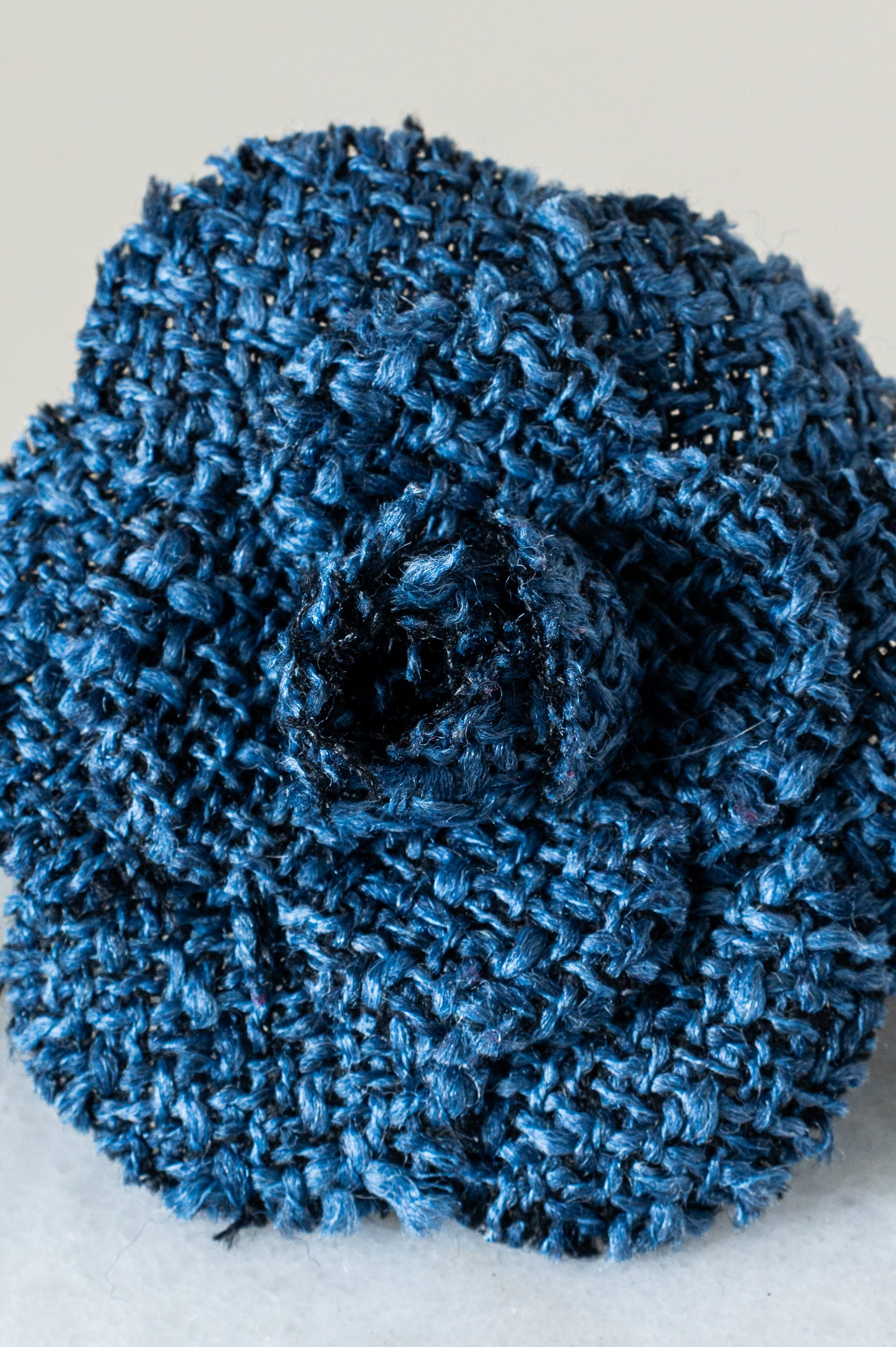 Navy Camelia Brooch