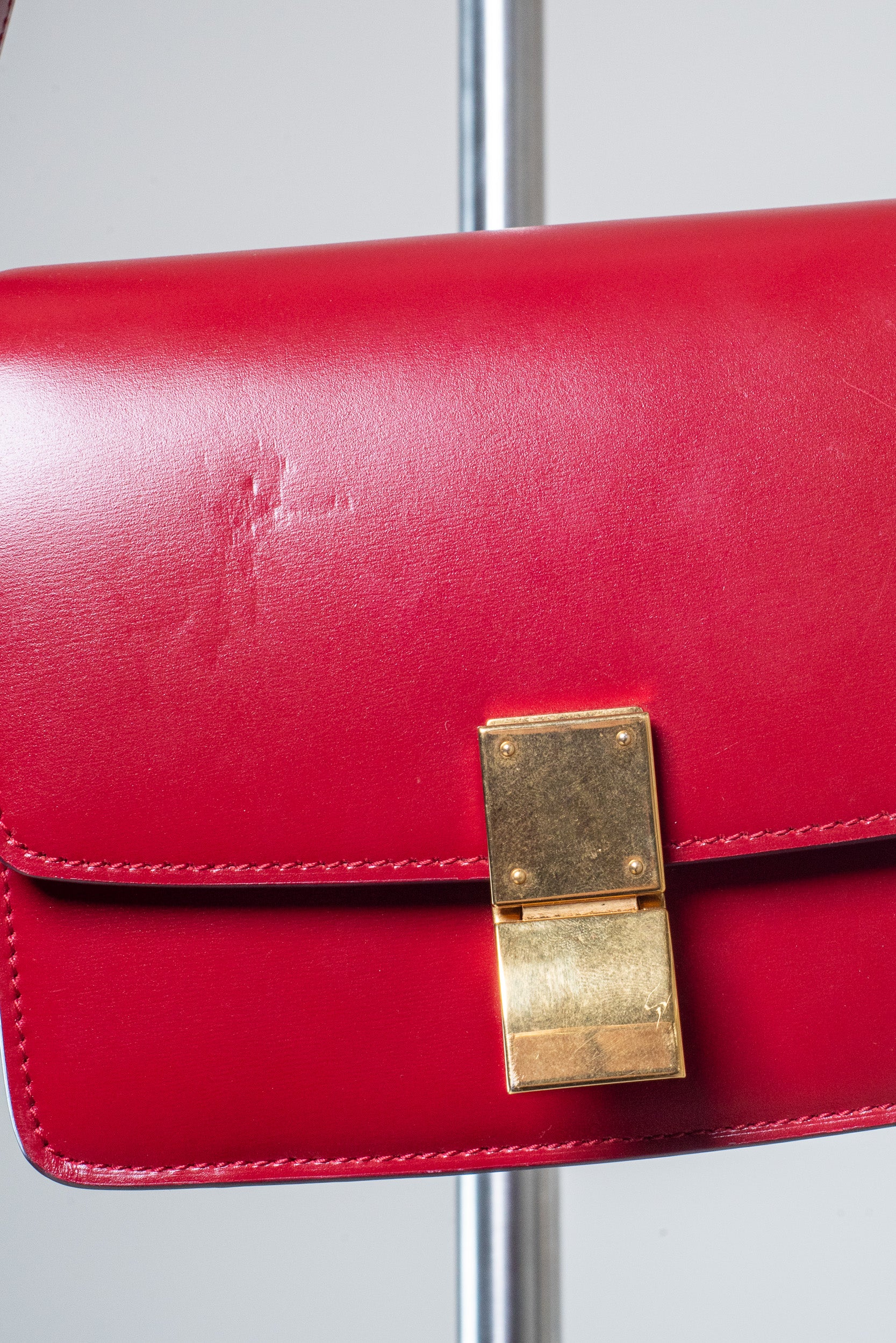 2015 Classic Box Red Crossbody Bag
