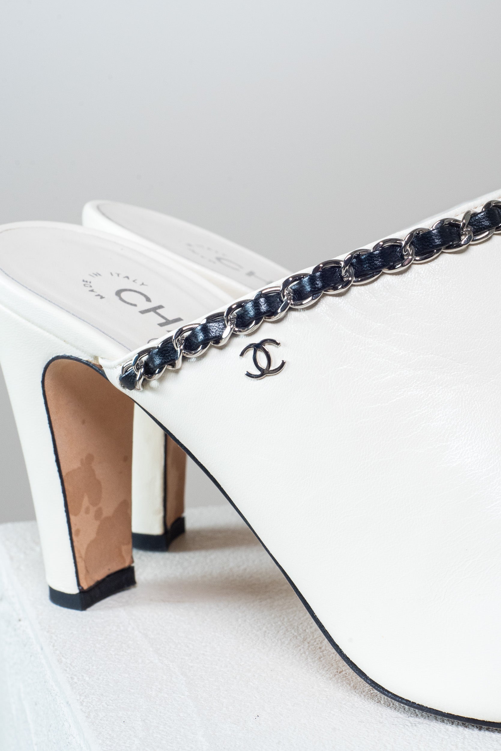 Chain Cap Toe CC Mules