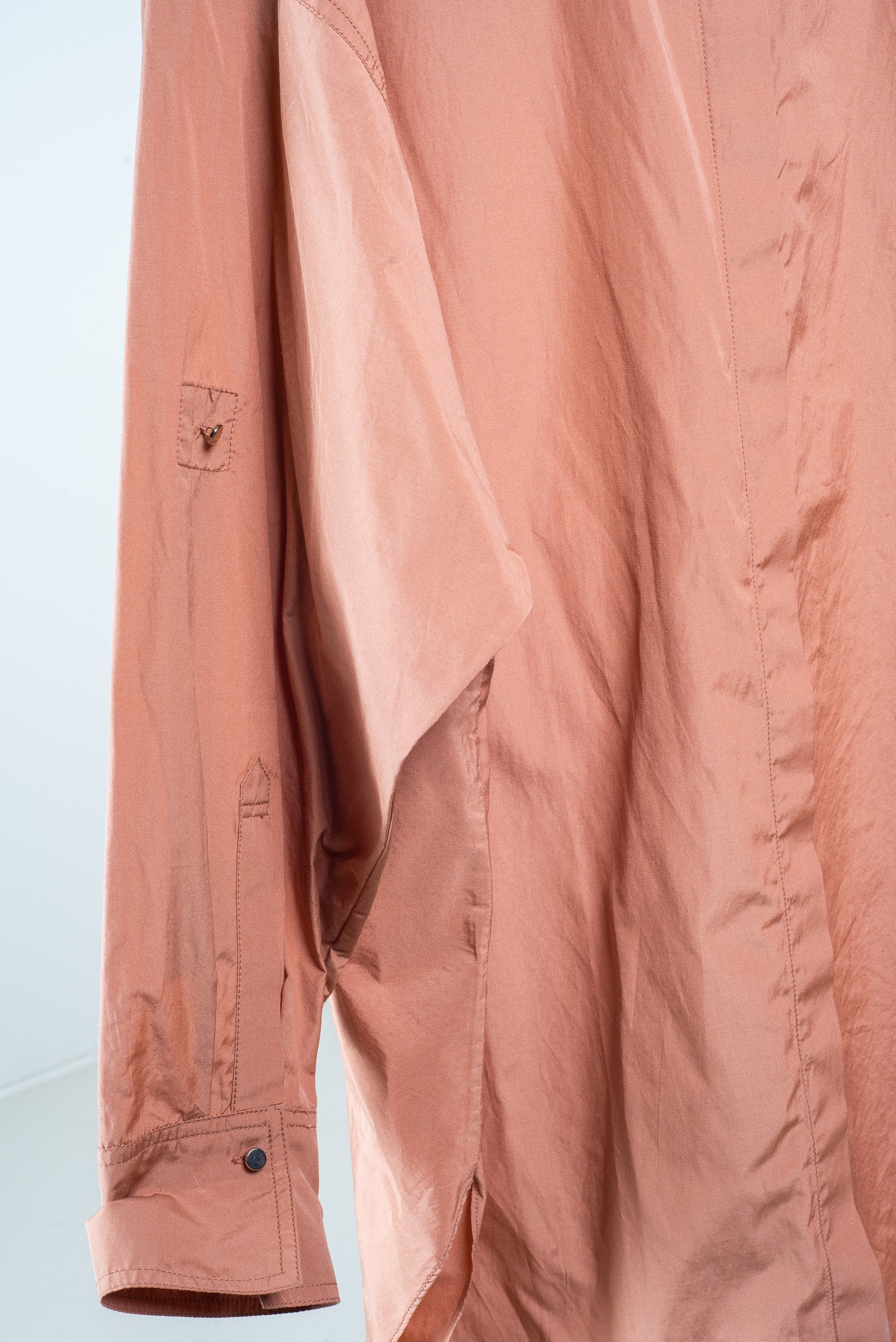 Additional close-up of Dorothee Schumacher Terracotta Oversized Button-Down Shirt