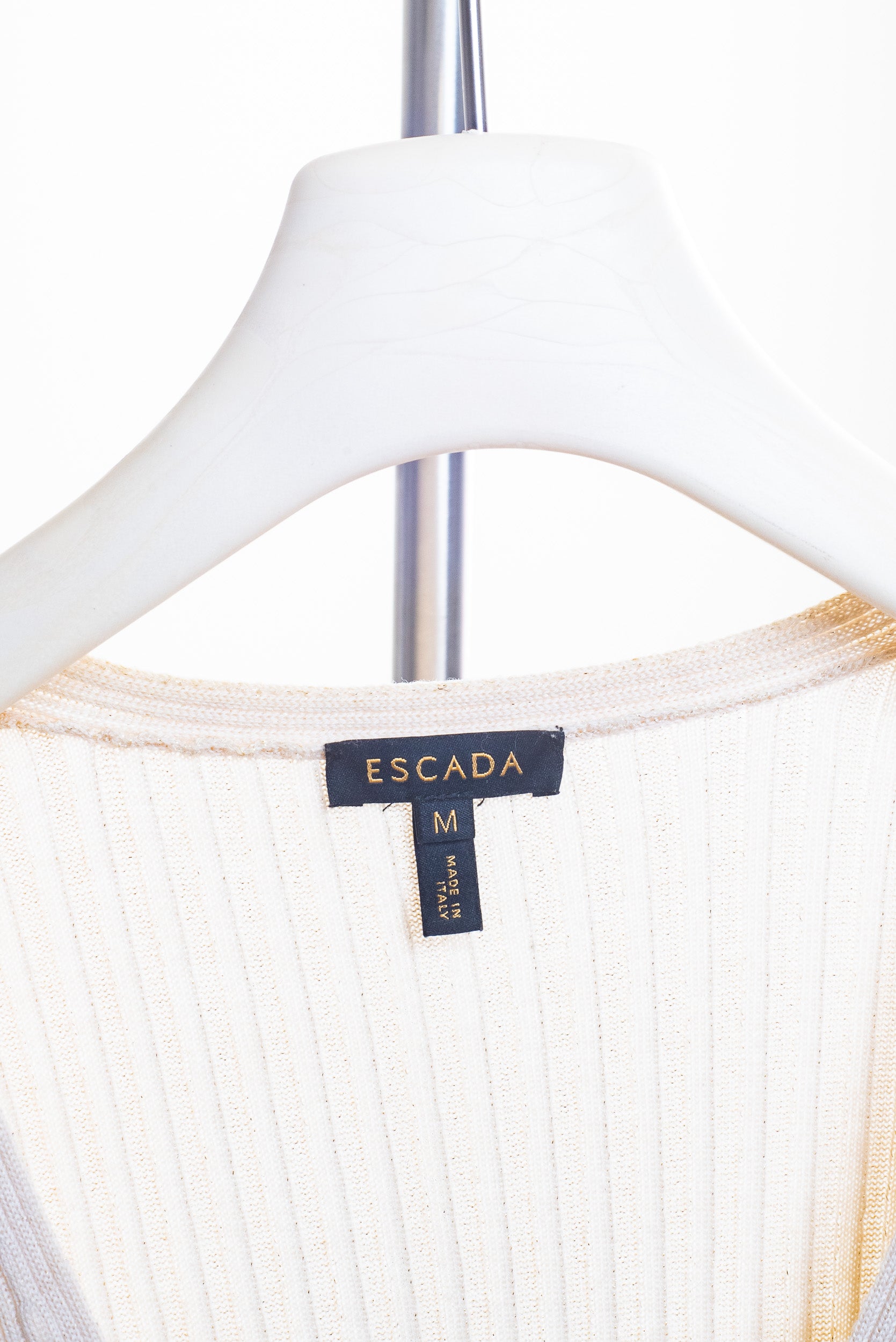 Beige w/ Gold Fleck V-Neck Cardigan