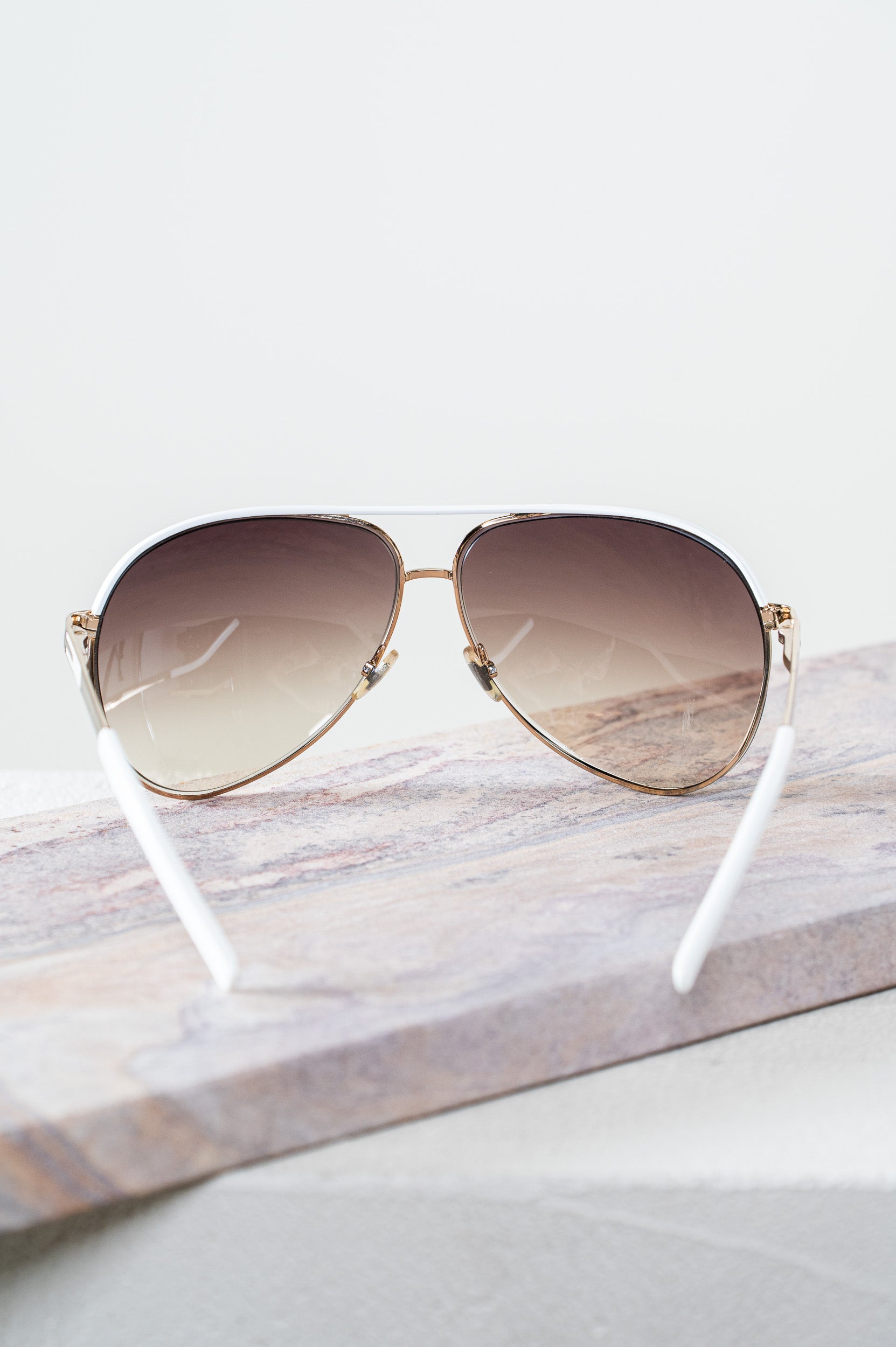 Gold Aviator w/ White Detail