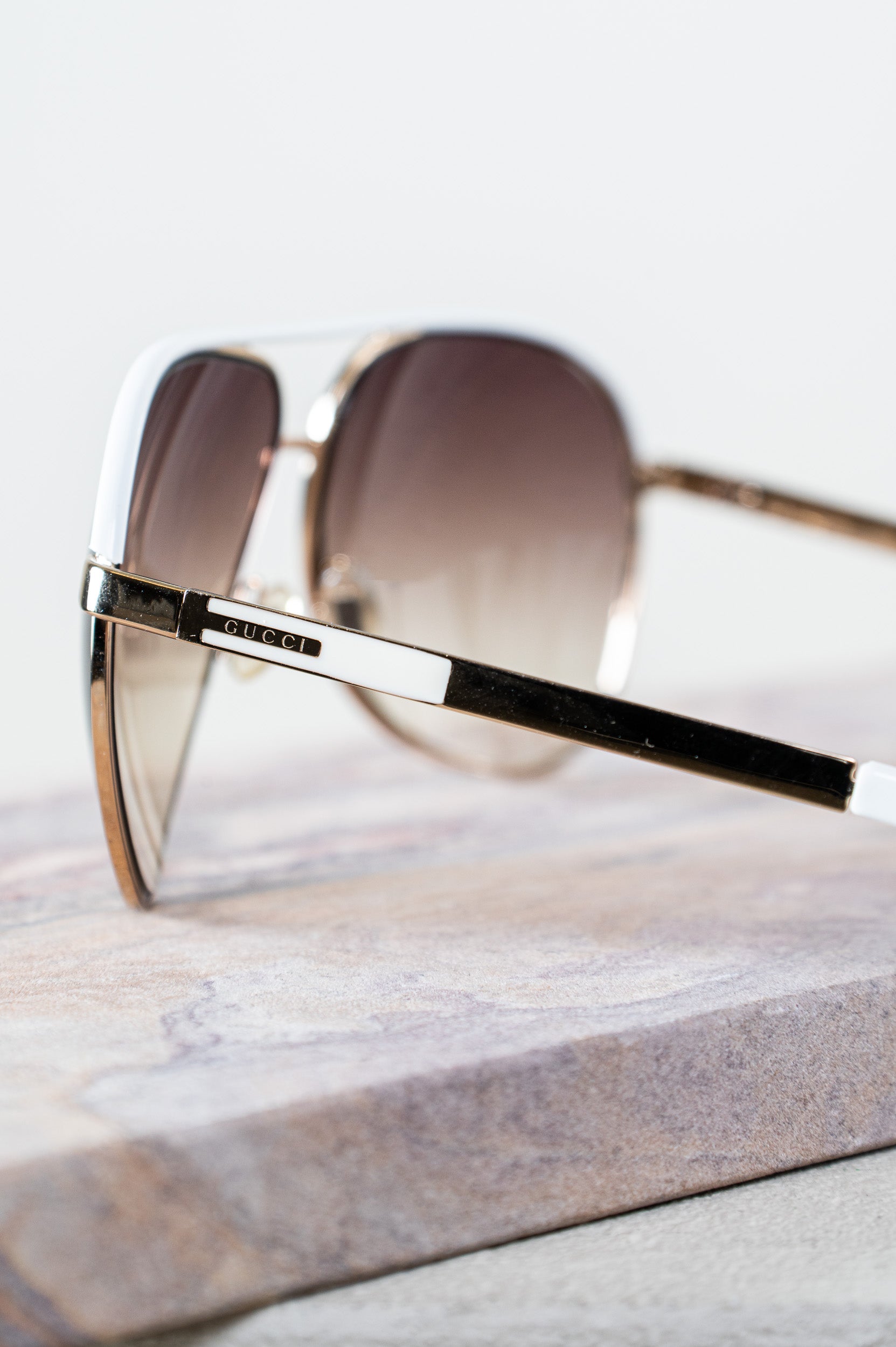 Gold Aviator w/ White Detail