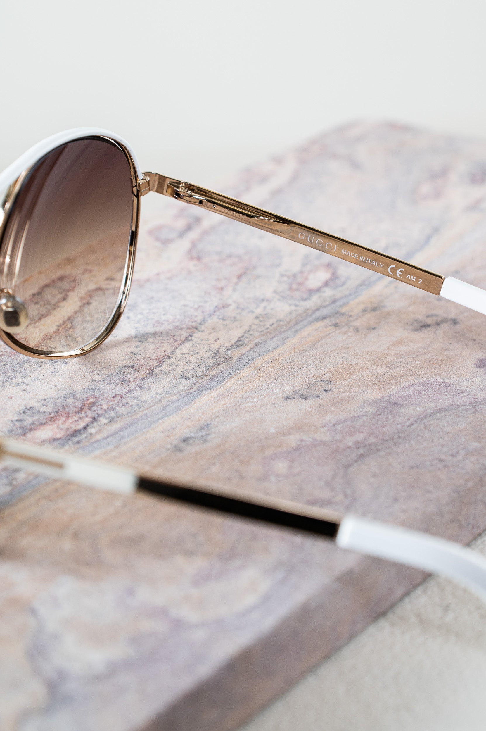 Gold Aviator w/ White Detail