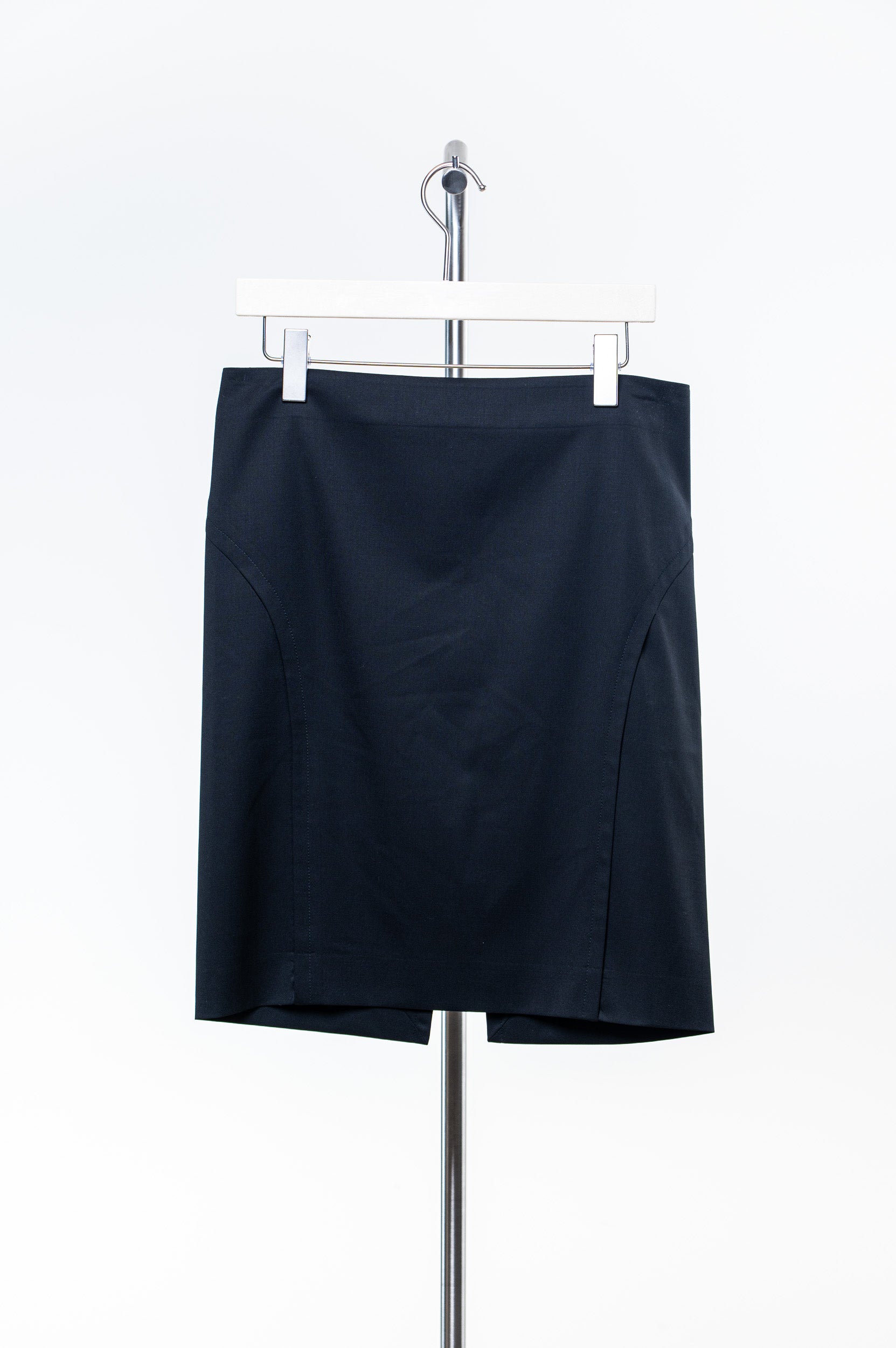 Black Wool Pencil Skirt