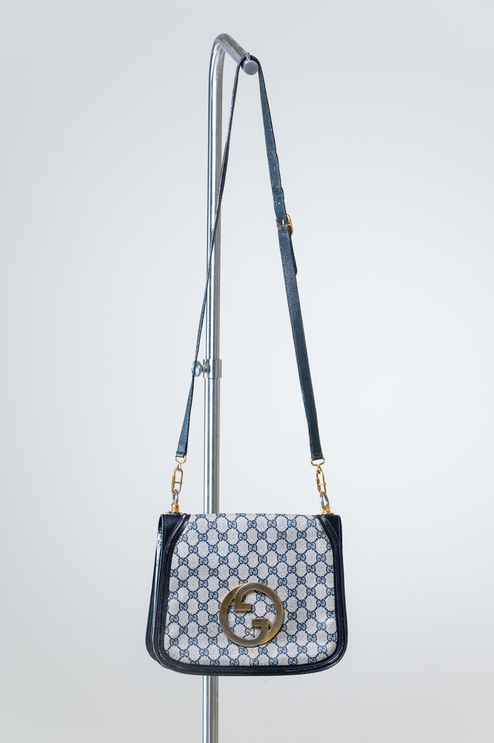 Vintage GG Blue Canvas Flap bag