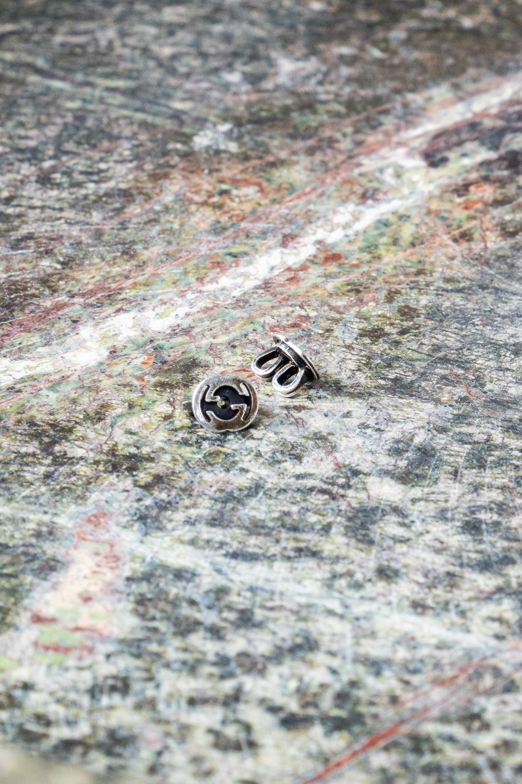 Lilac Sterling Silver GG Stud Earrings