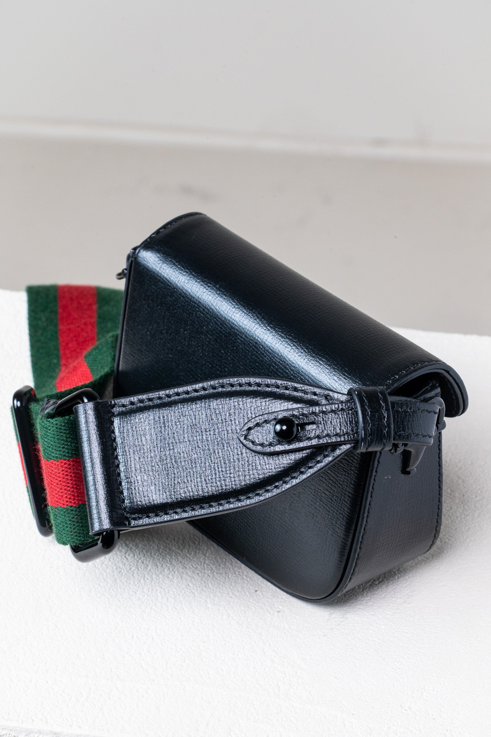 1955 Black Mini Horsebit Crossbody Bag