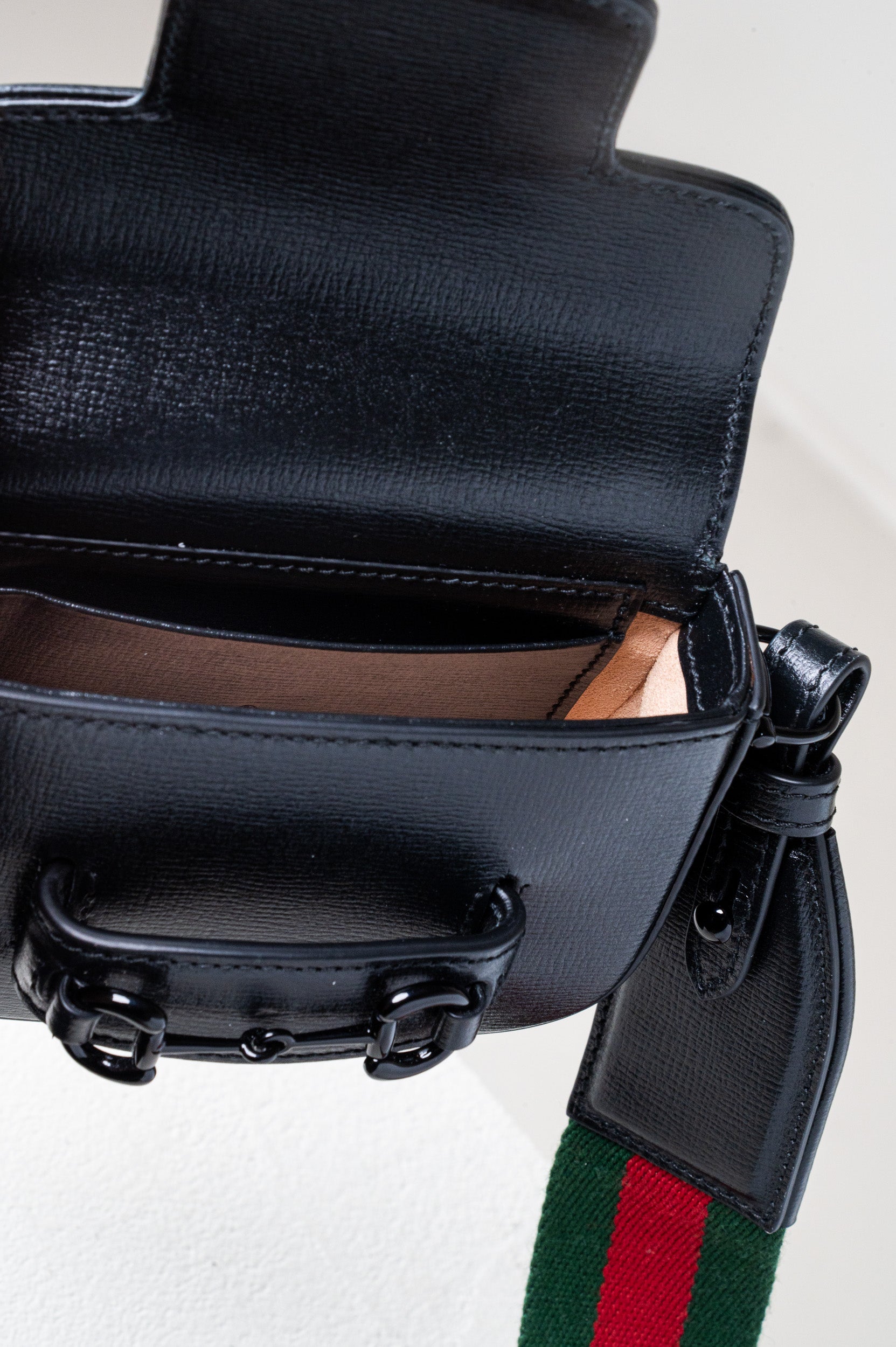 1955 Black Mini Horsebit Crossbody Bag