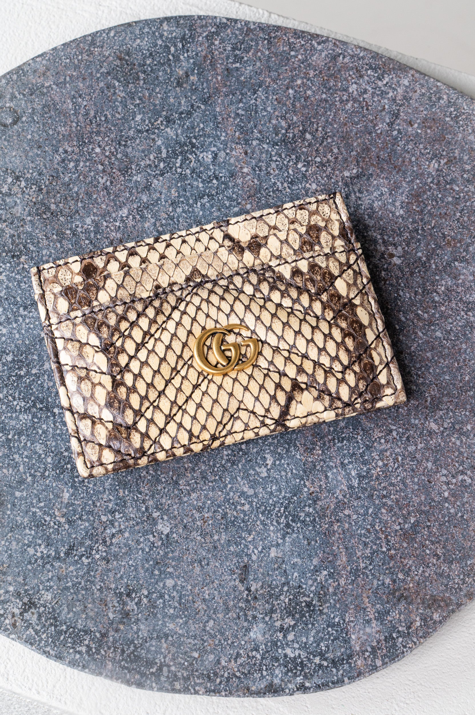Python GG Marmont 2.0 Card Holder
