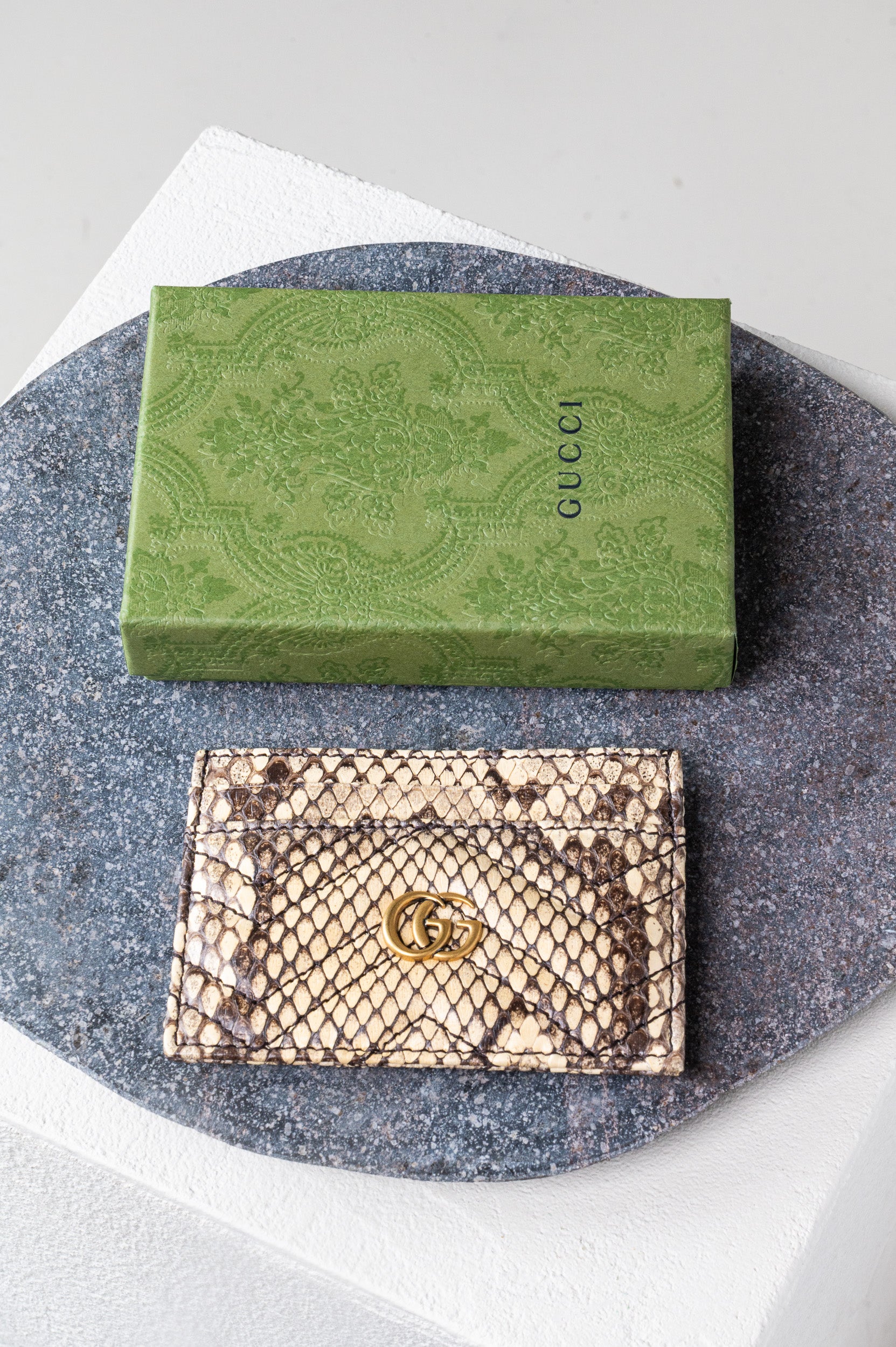Python GG Marmont 2.0 Card Holder
