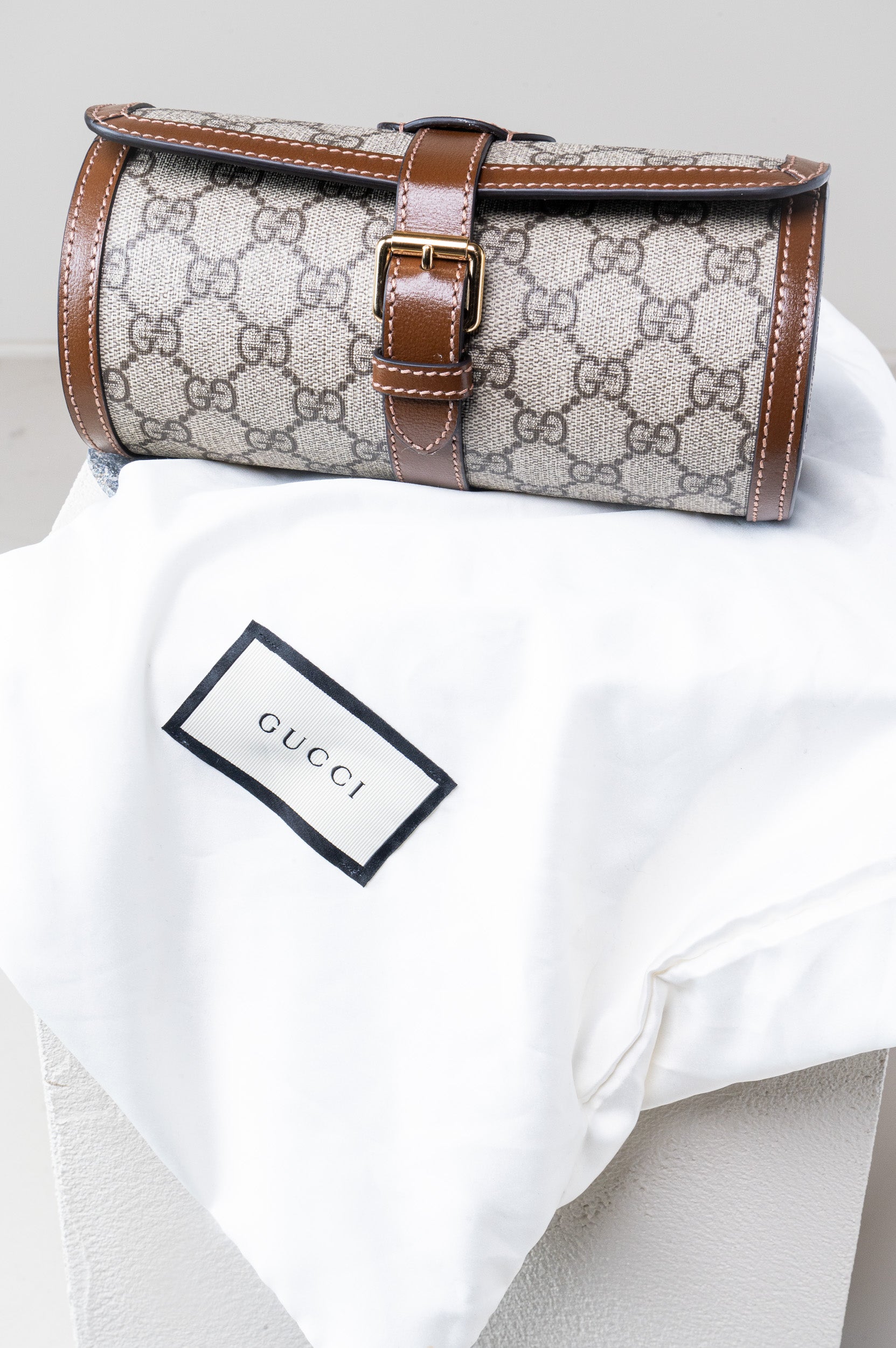 GG Monogram Watch Travel Case