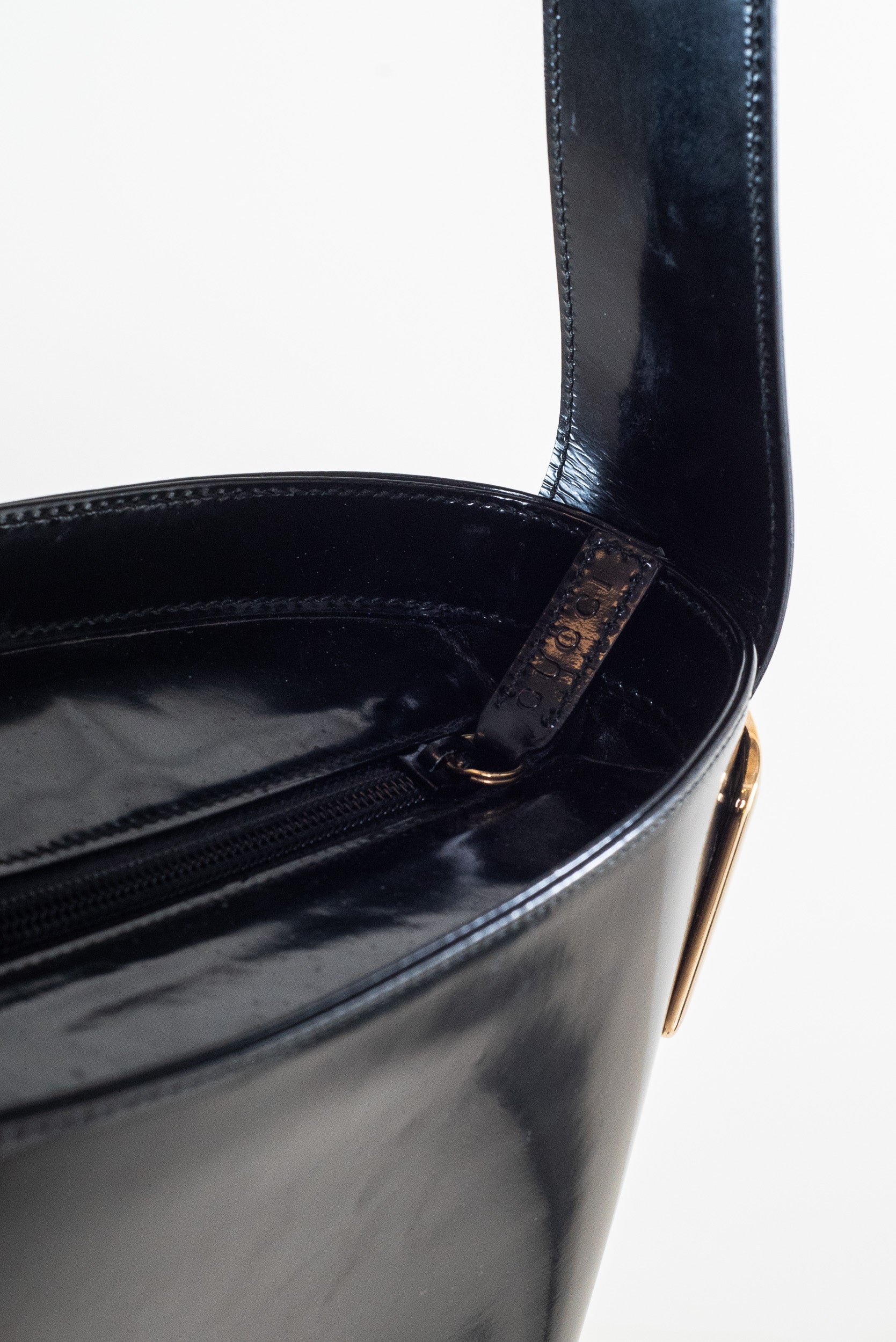Tom Ford Era Black Structured Bucket Bag