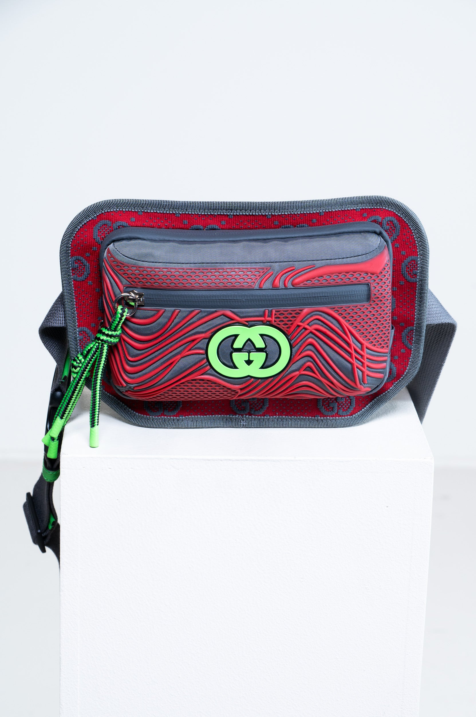 Front view of Gucci Nylon Jacquard Belt Bag