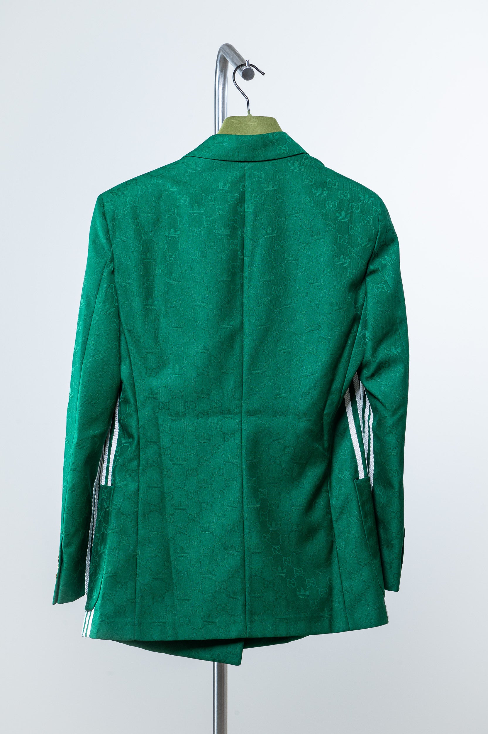 Jacquard Green Monogram Blazer Jacket
