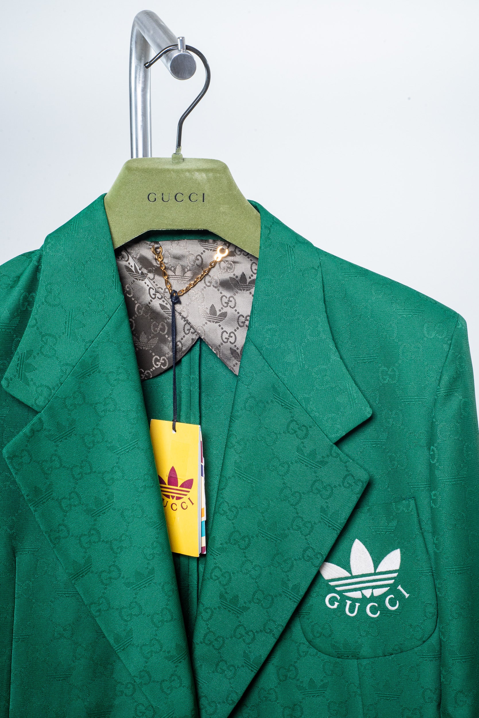 Jacquard Green Monogram Blazer Jacket