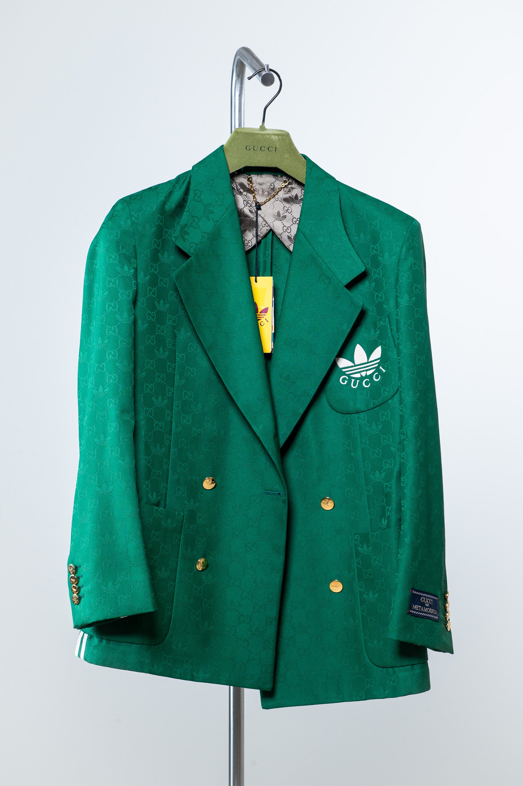 Jacquard Green Monogram Blazer Jacket