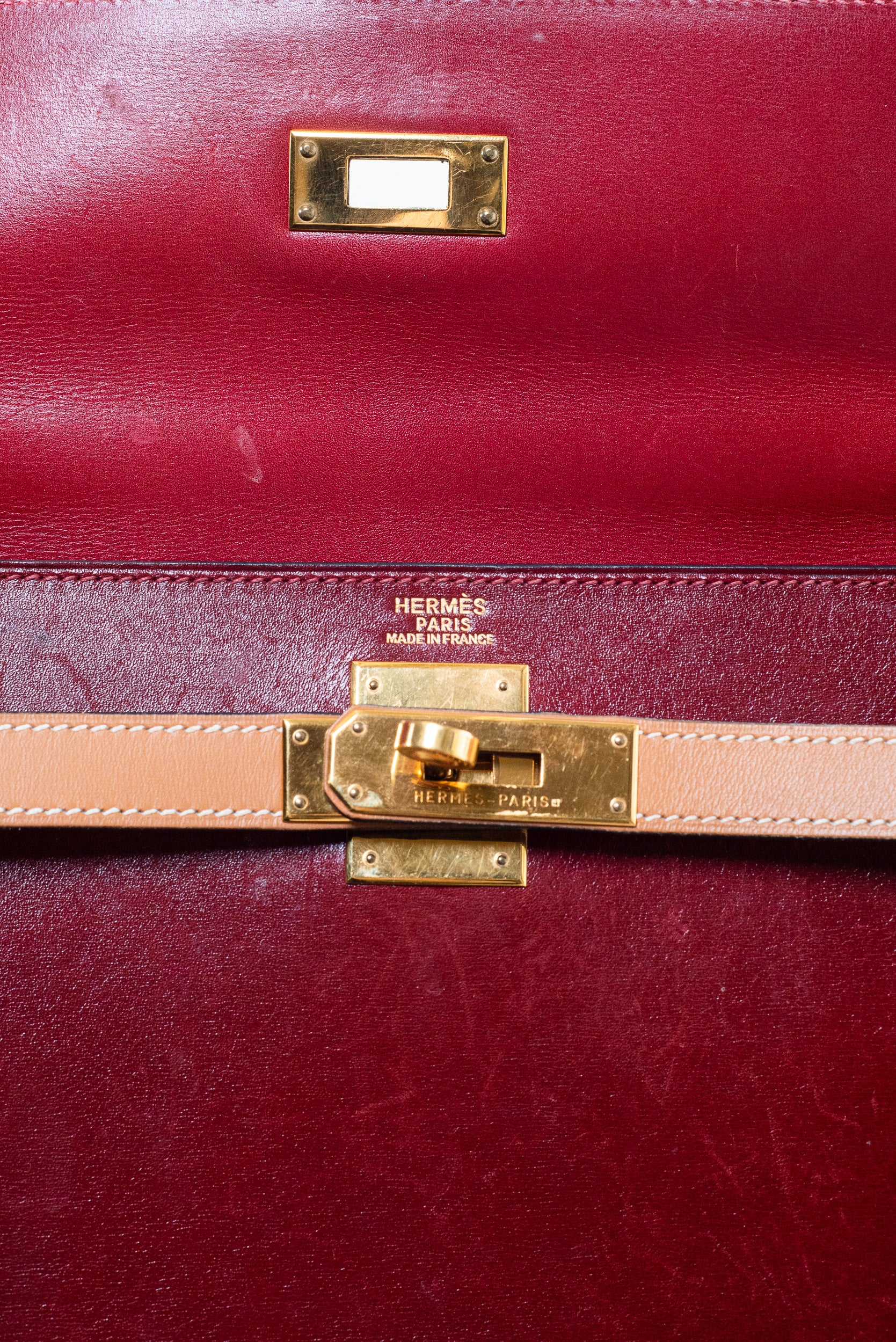 Kelly 33 Bi-Colour Top Handle Bag