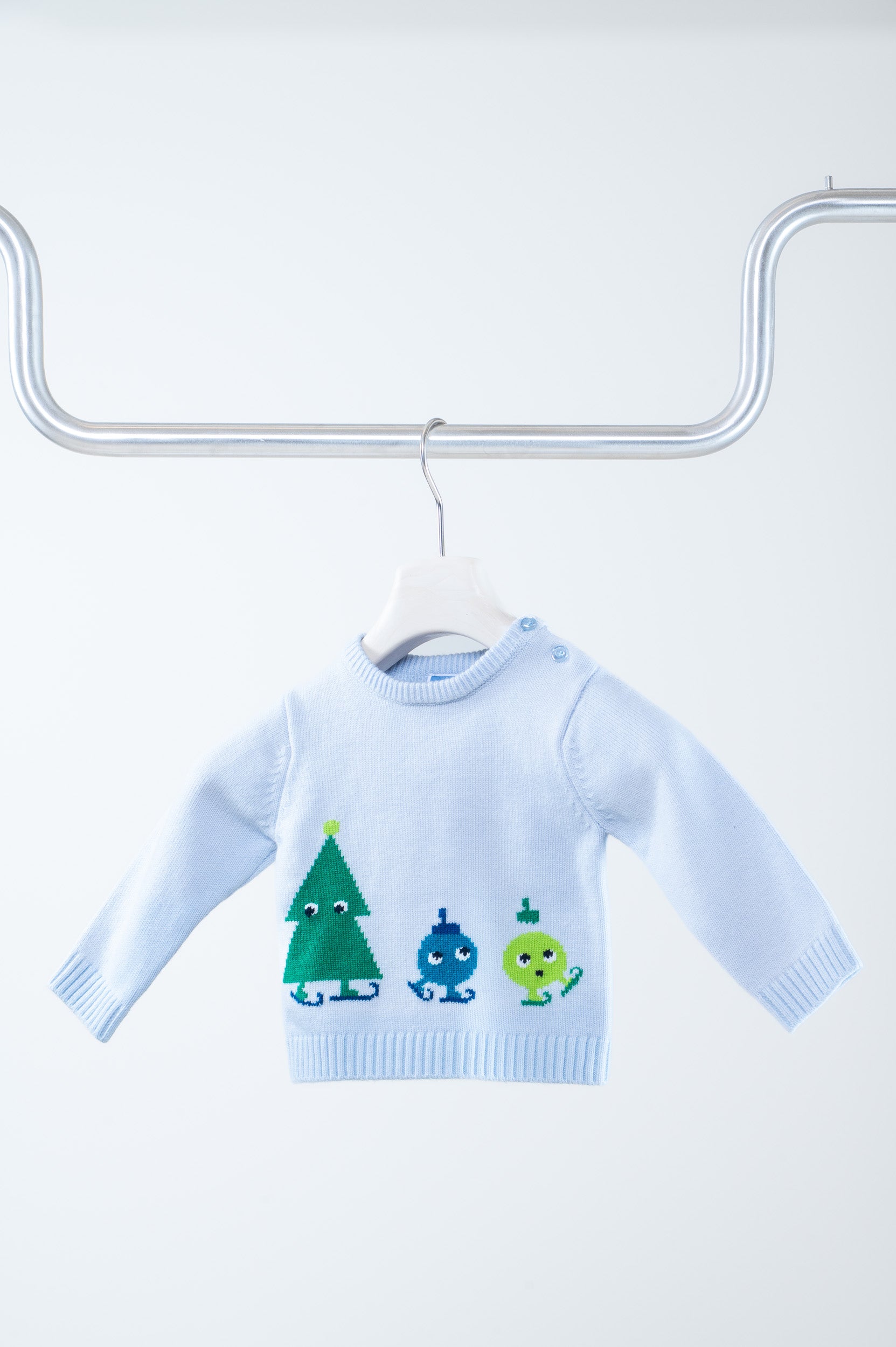 Children's Sweater w/ Fir Tree Intarsia