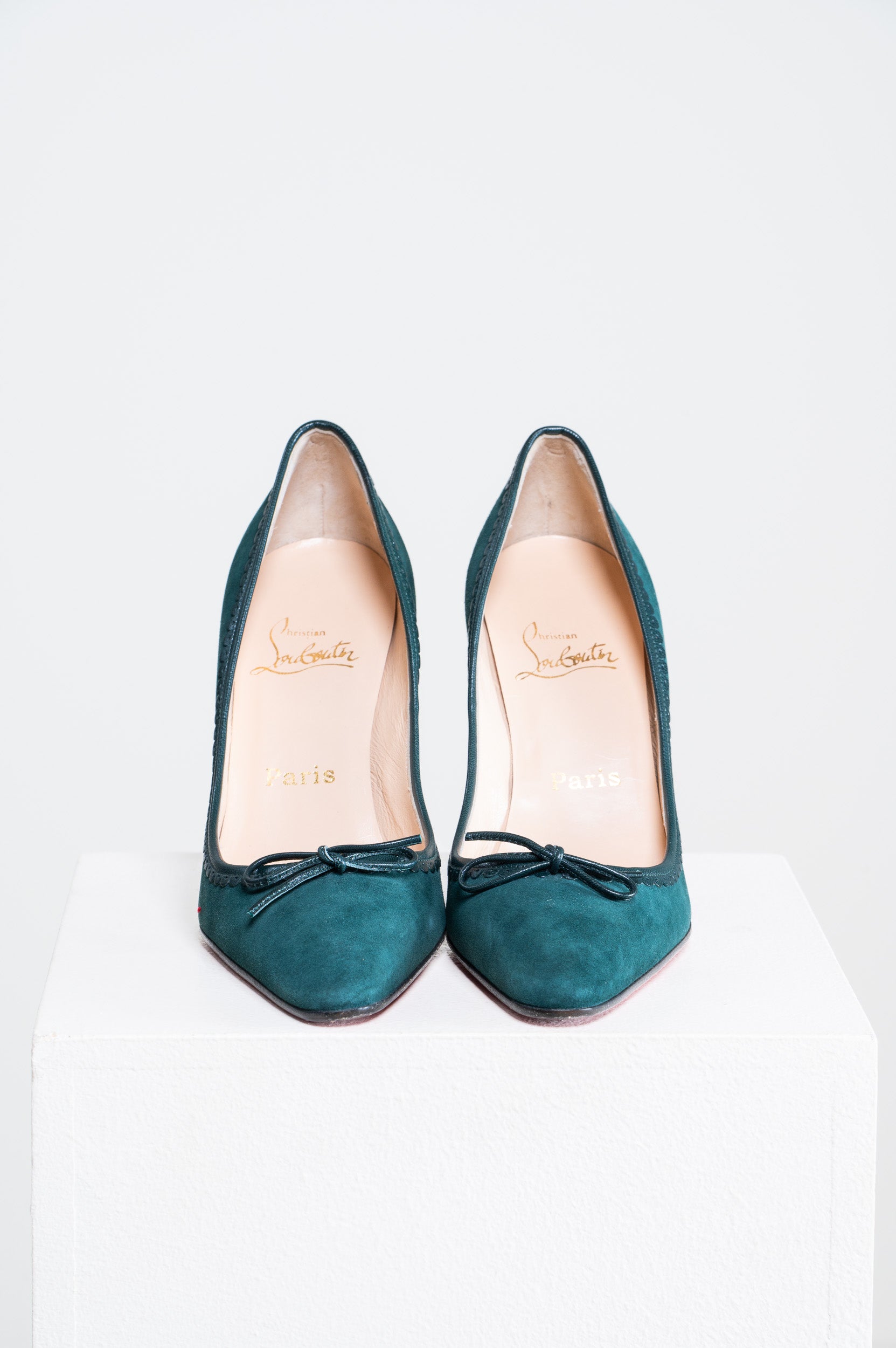 Vintage Alice 100 Green Suede Pump Heel