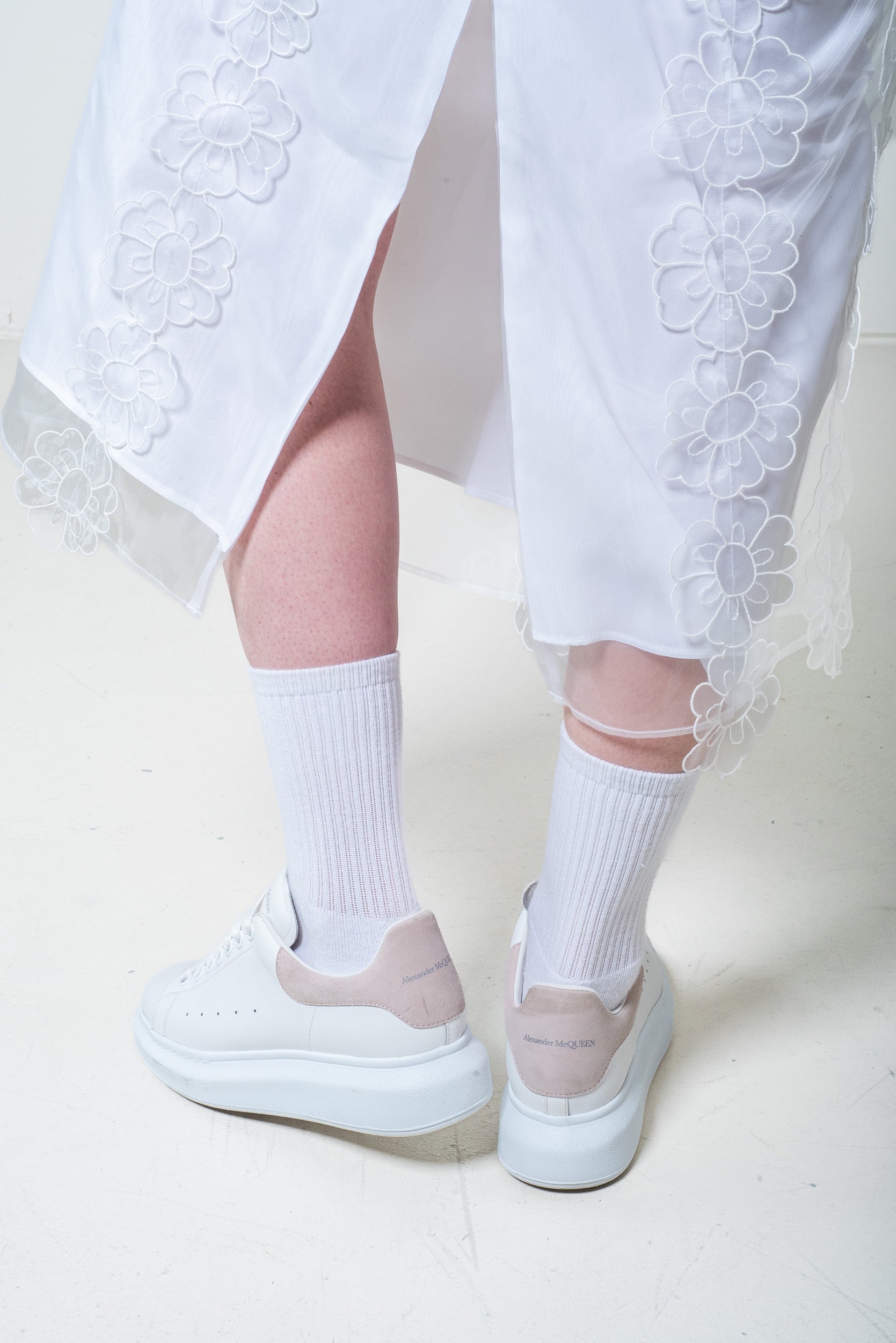 White and Cream Chunky Sneaker