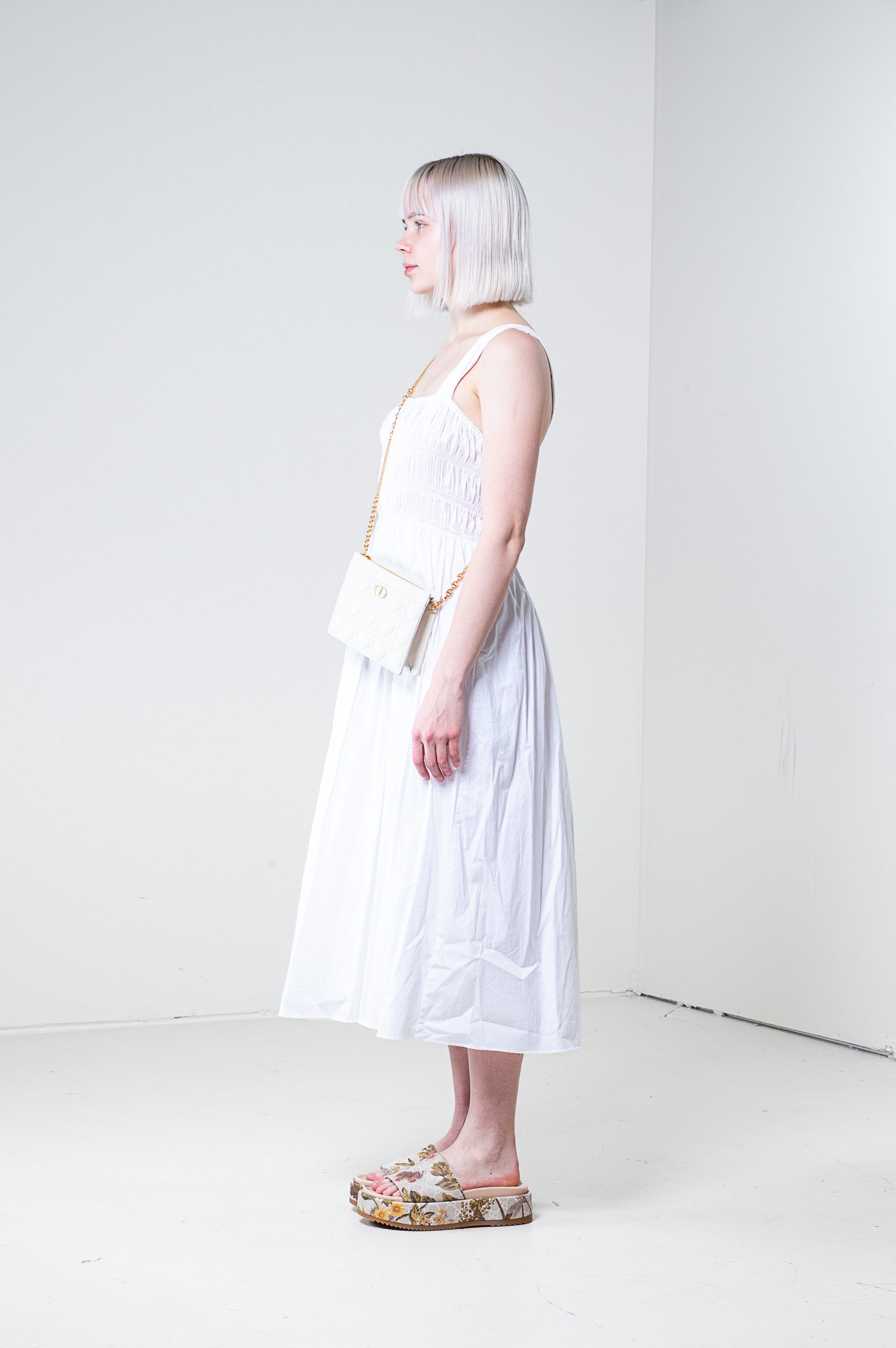 White Mid Length Dress