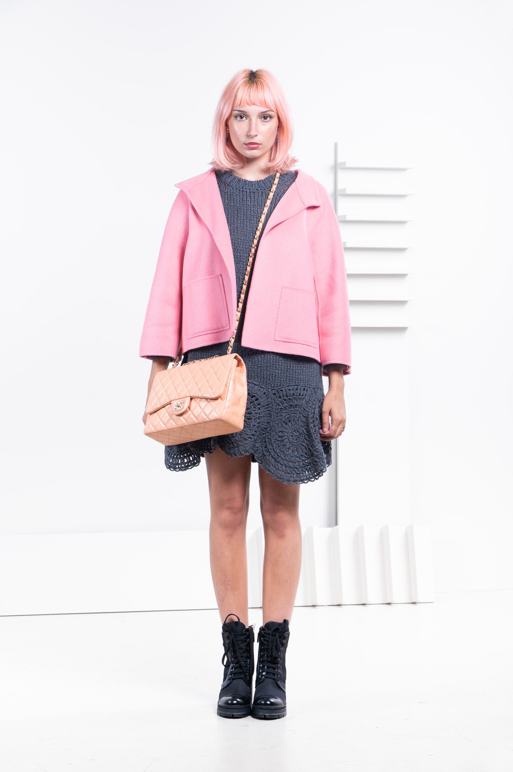 Pink Knit Jacket