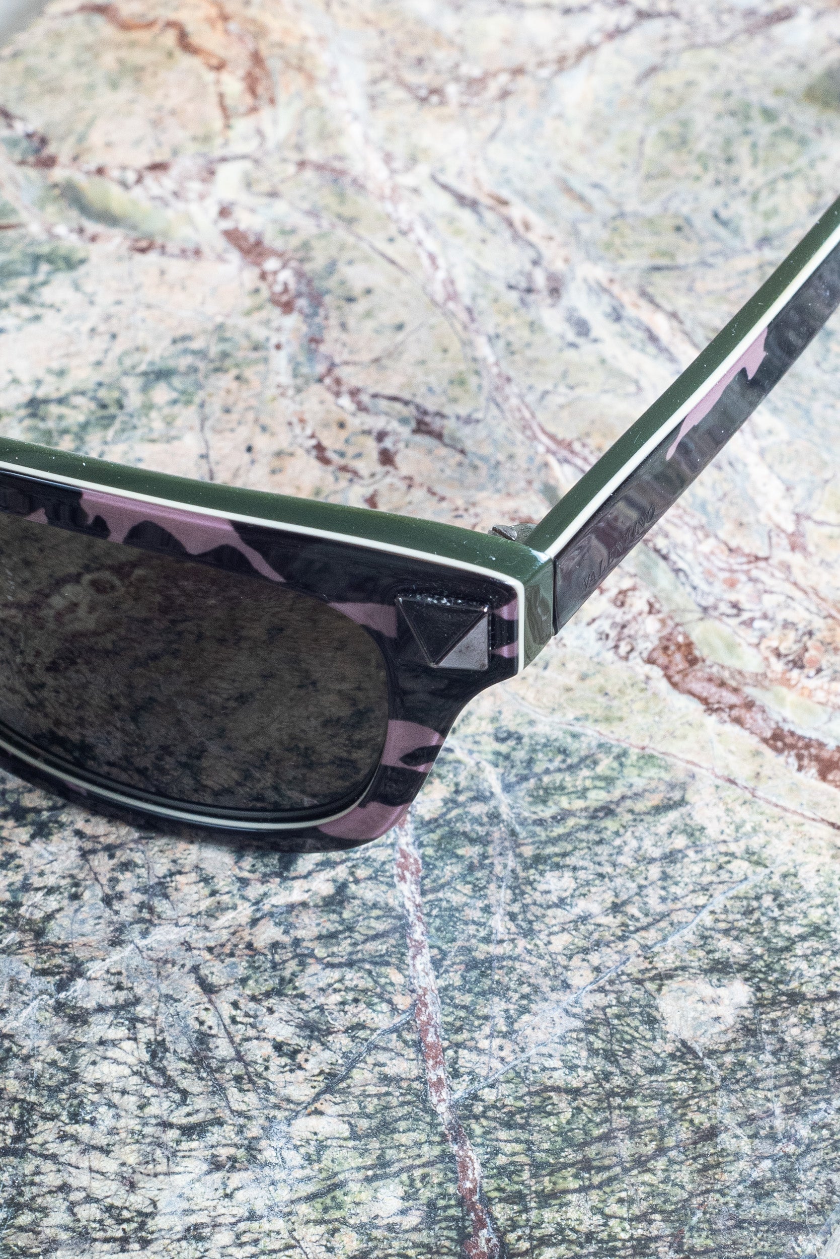 Camo Rockstud Accents Wayfarer Sunglasses