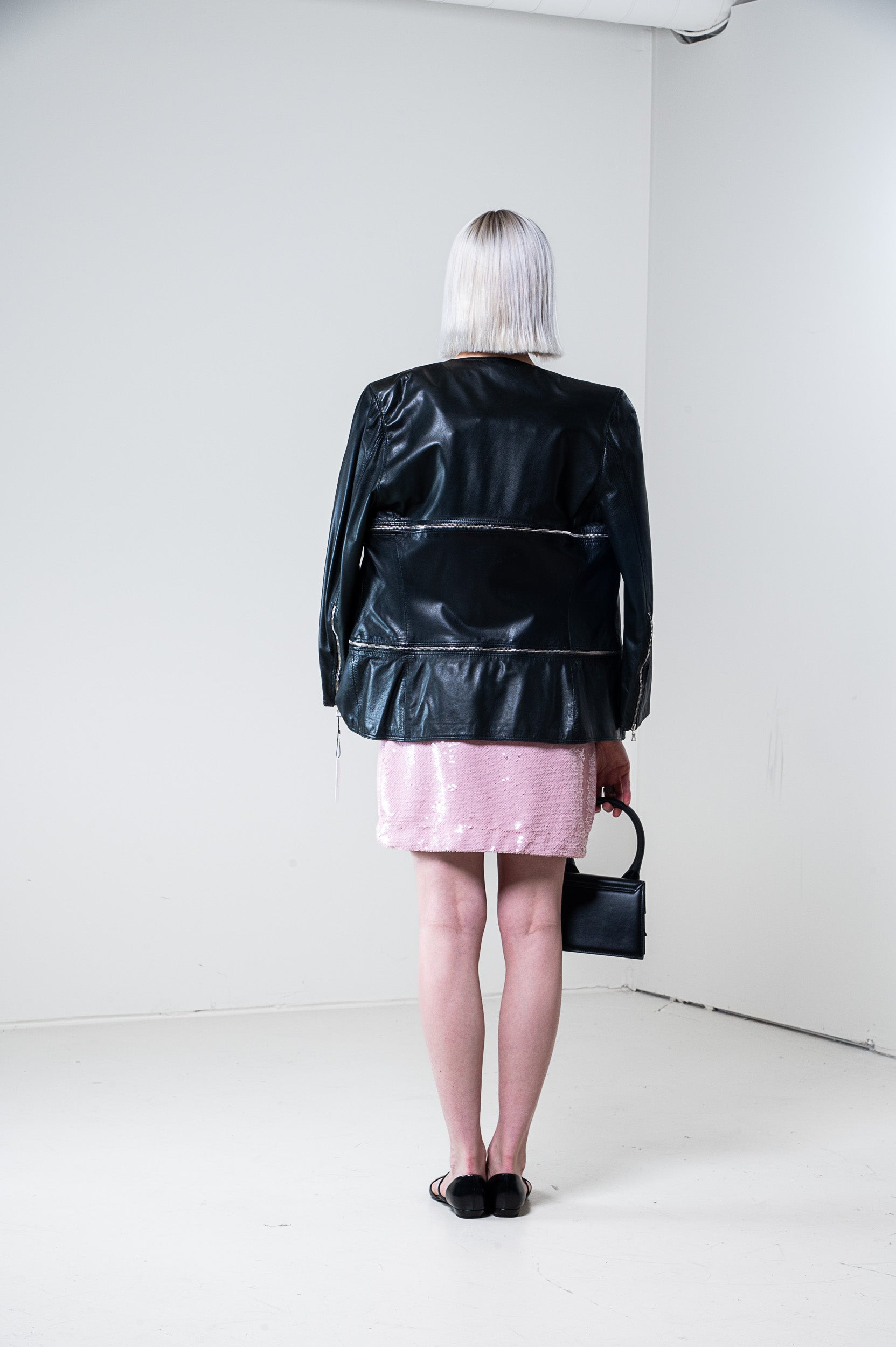 Vintage Double Zip Leather Jacket