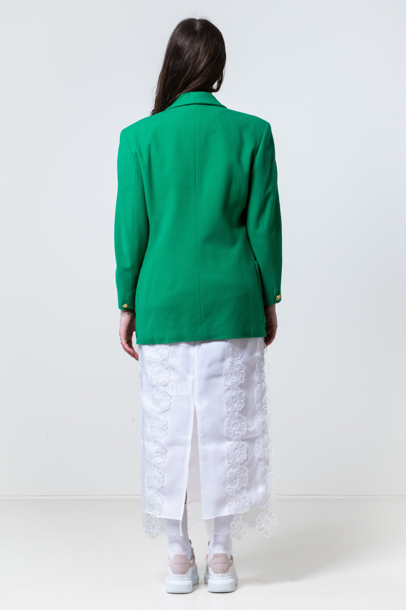 Vintage Green Wool Blazer