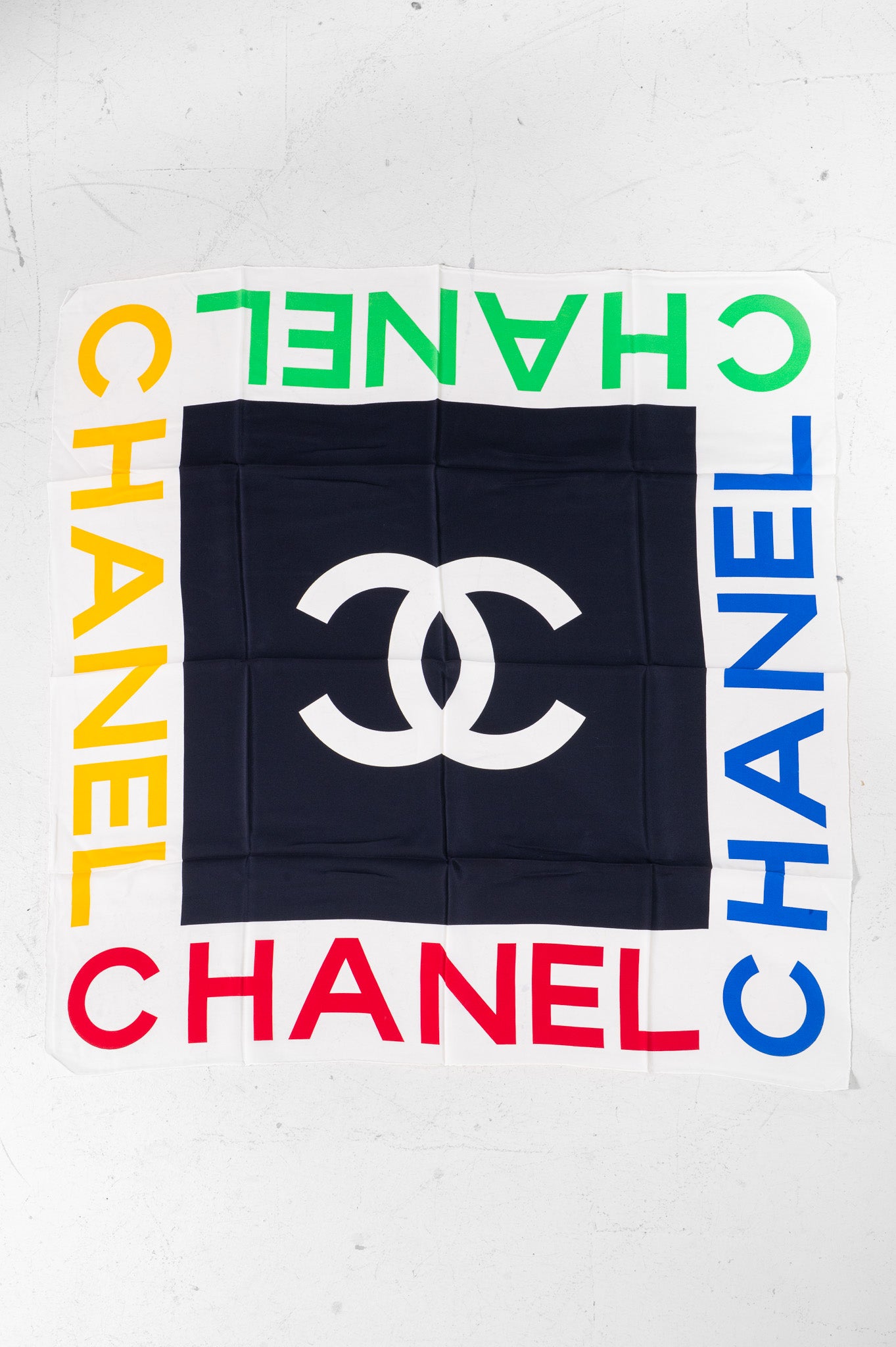 Vintage Silk CC Logo Scarf