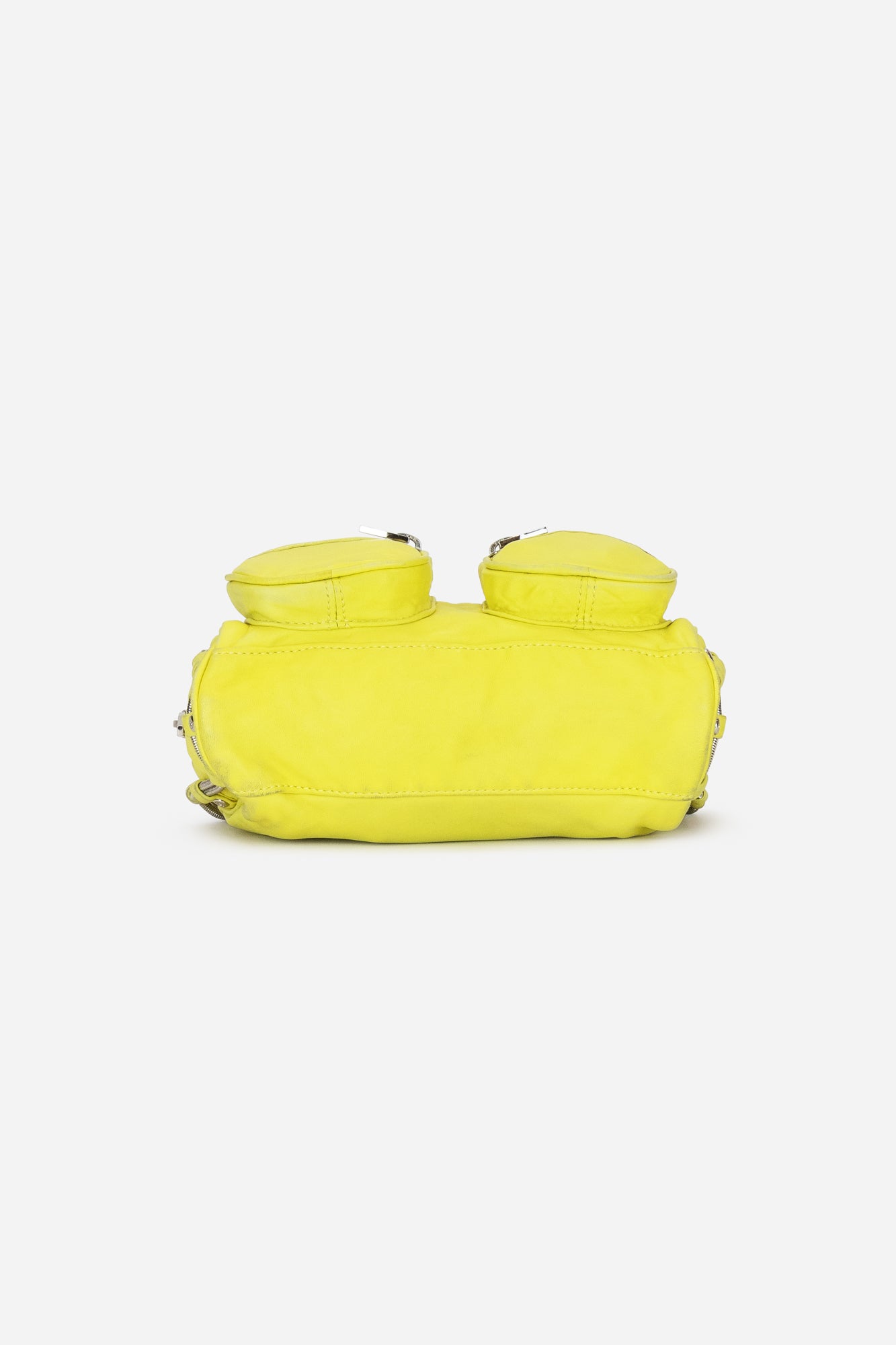 Yellow Citrus Leather Brenda Chain Crossbody Bag