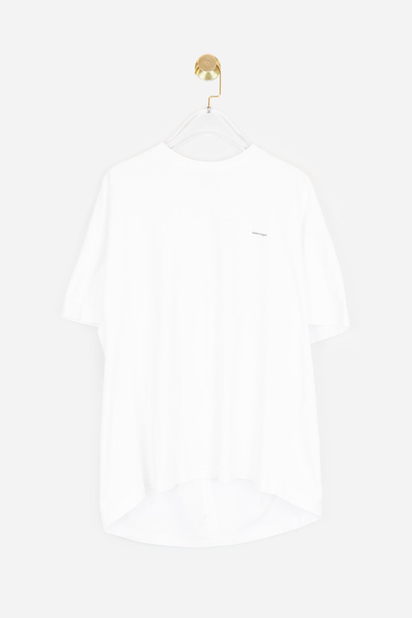 White Printed Boxy Fit Logo T-Shirt - So Over It Luxury Consignment