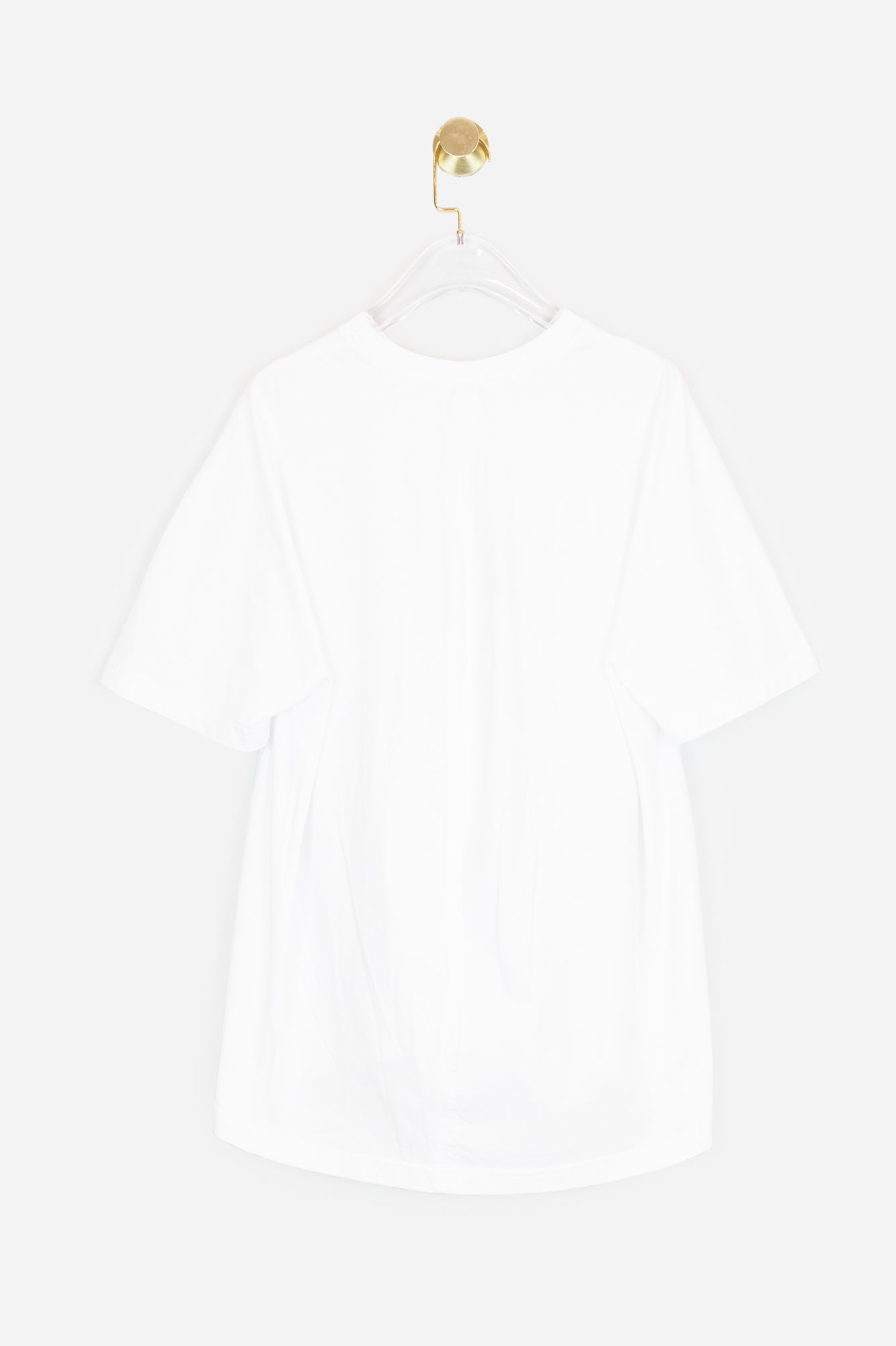 White Printed Boxy Fit Logo T-Shirt - So Over It Luxury Consignment