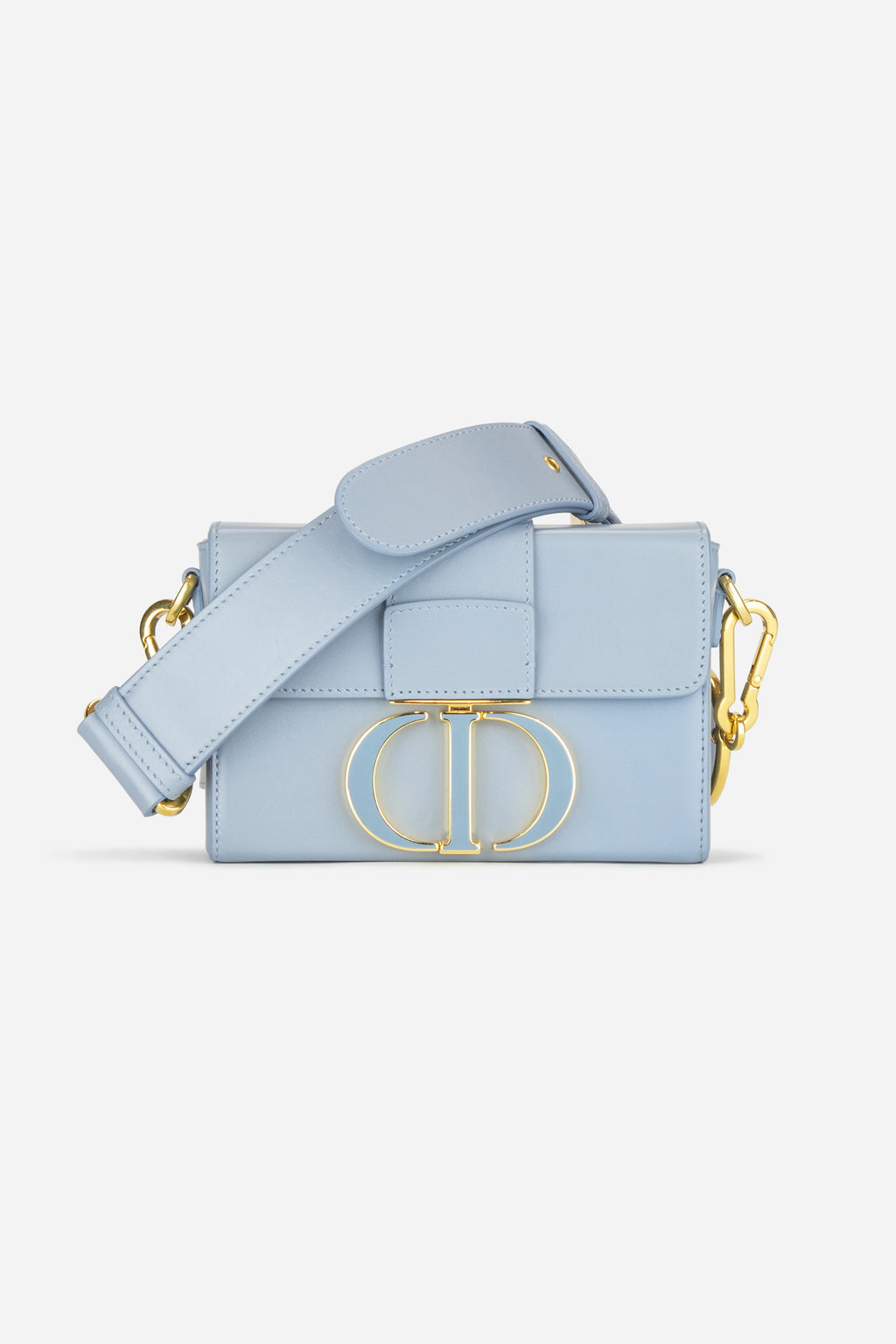 30 Montaigne Micro Bag Blue-Gray Box Calfskin