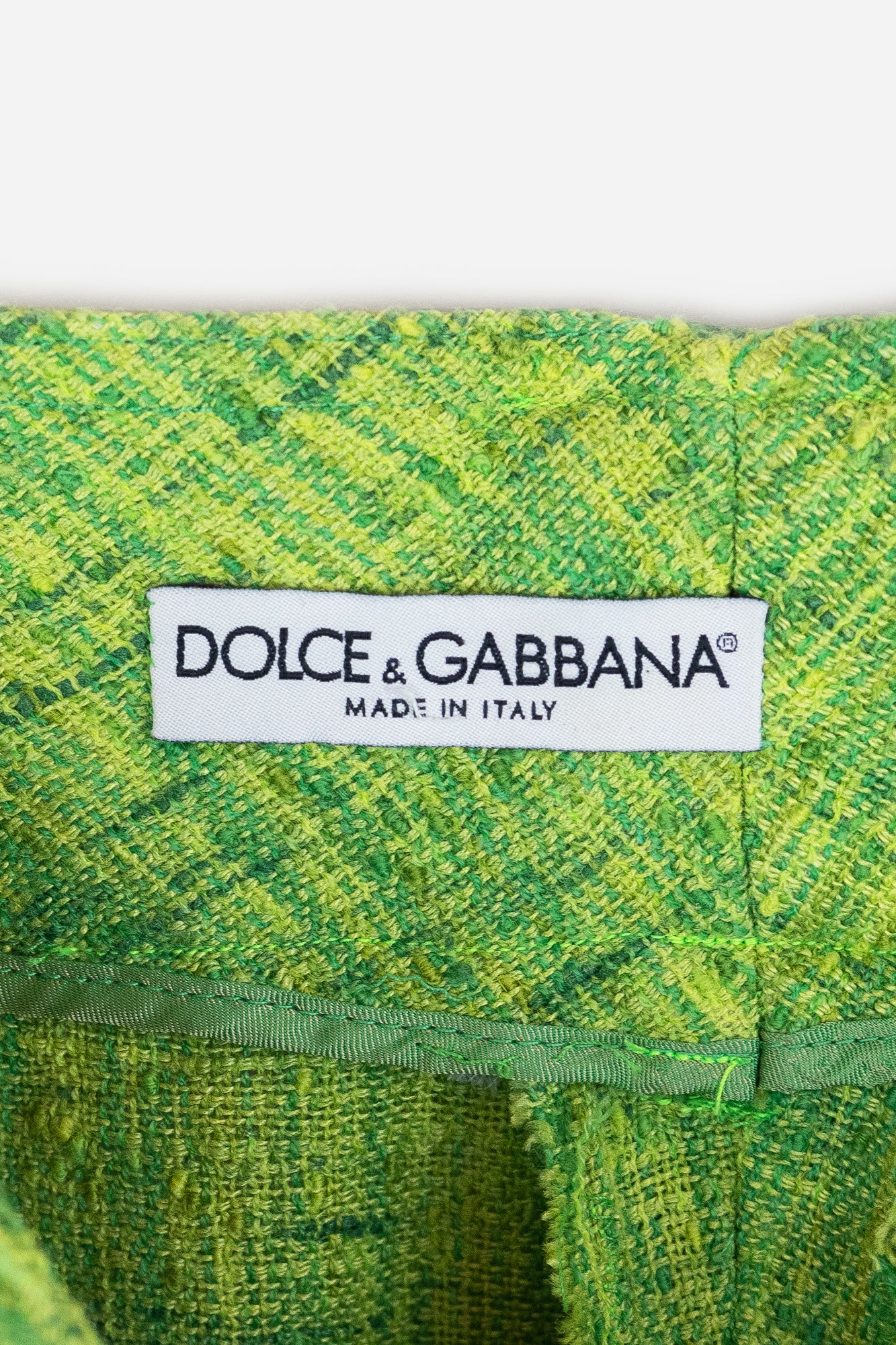 Lime Green Stitching Detail Trousers - So Over It Luxury Consignment