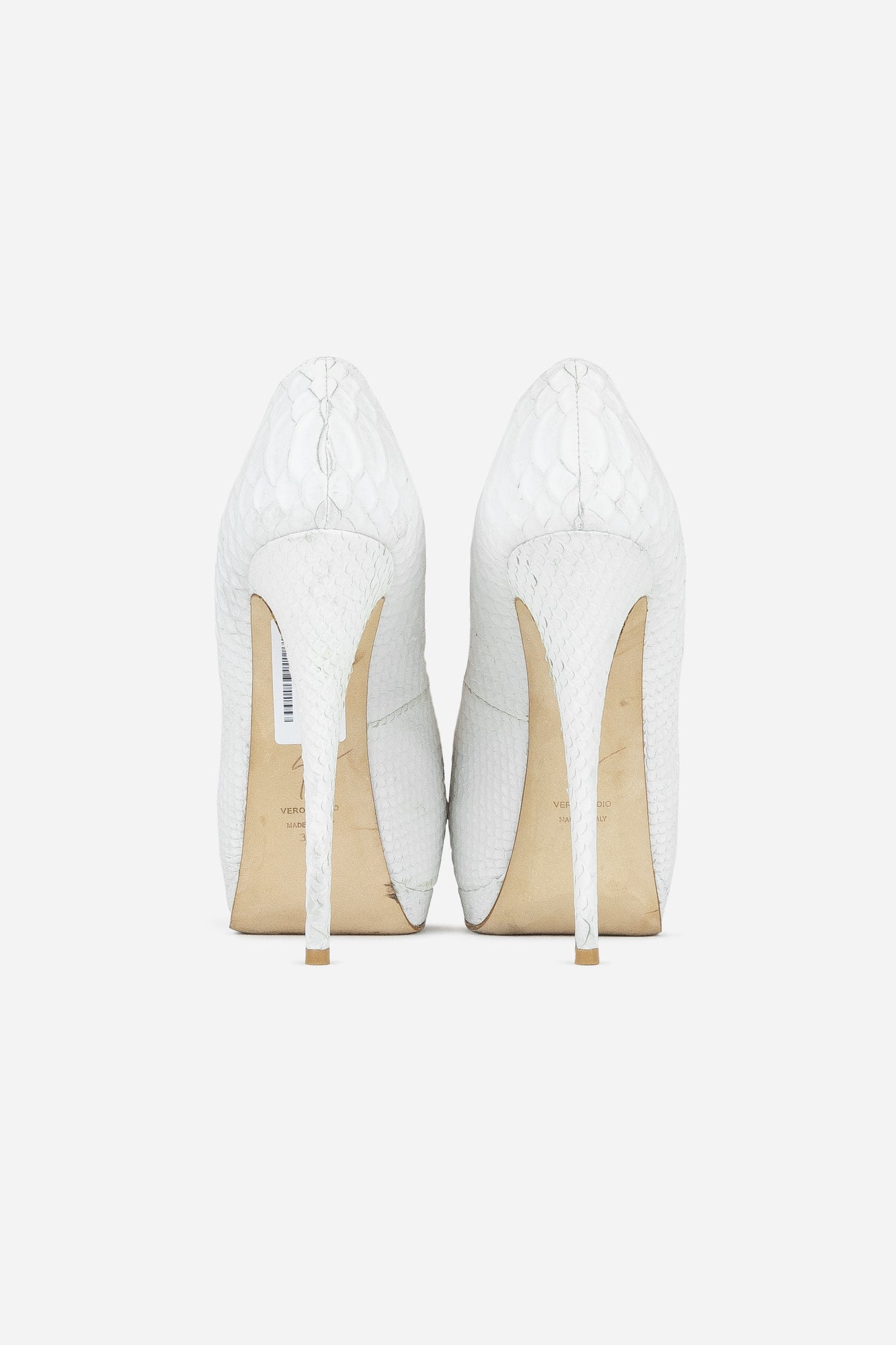 Giuseppe store Zinotti Snake Embossed Leather Pumps