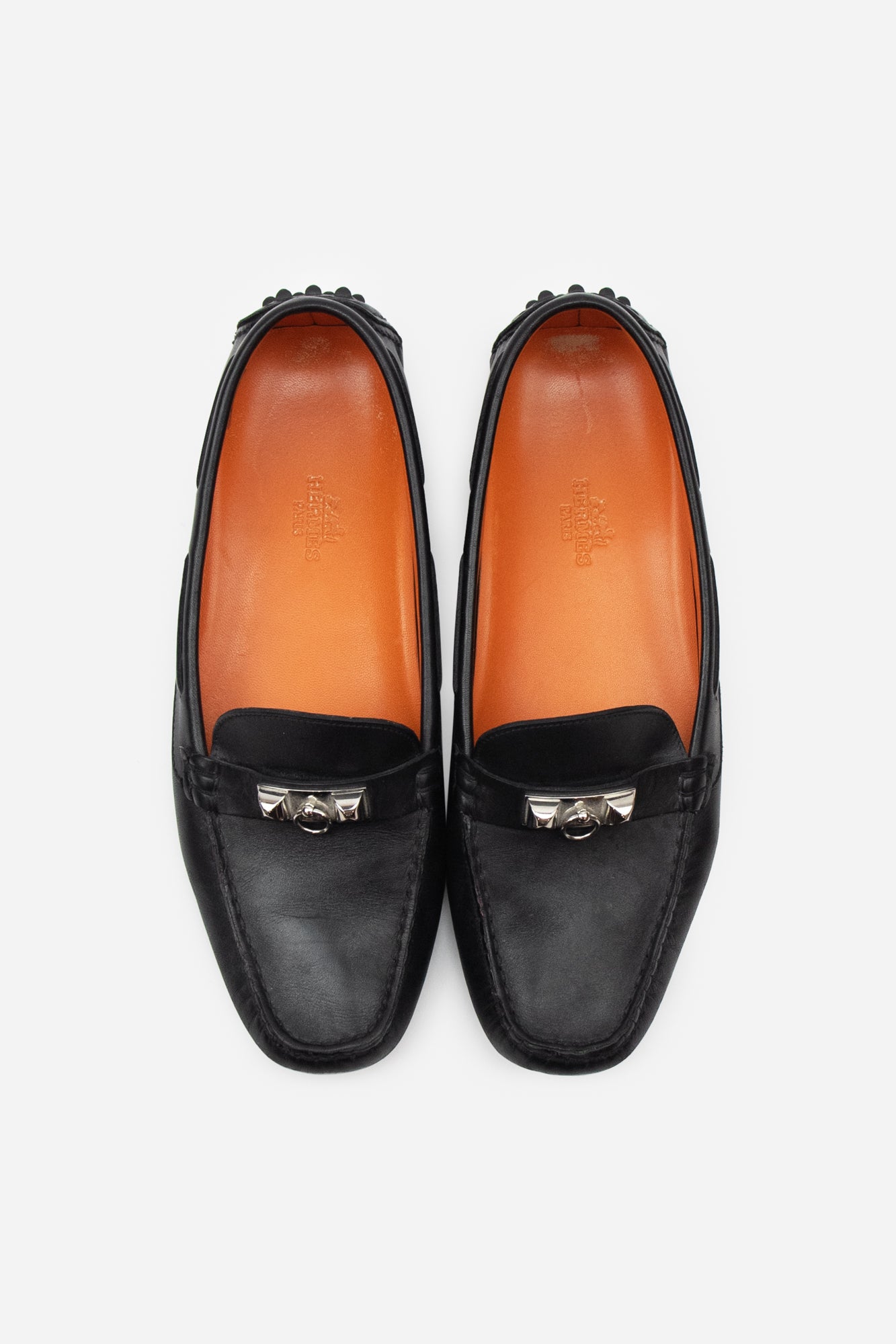 Black Leather Rivale Loafers