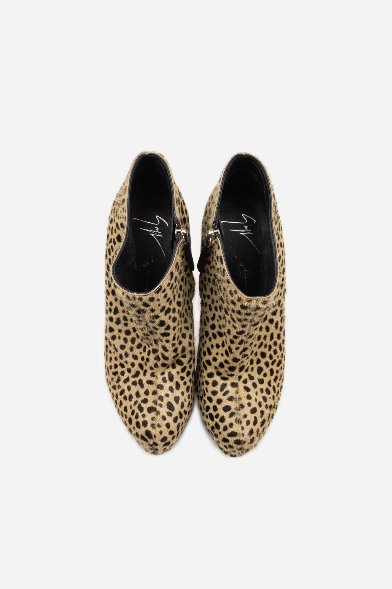 Eva Calf Hair Cheetah Print Platform Booties - So Over It Luxury Consignment