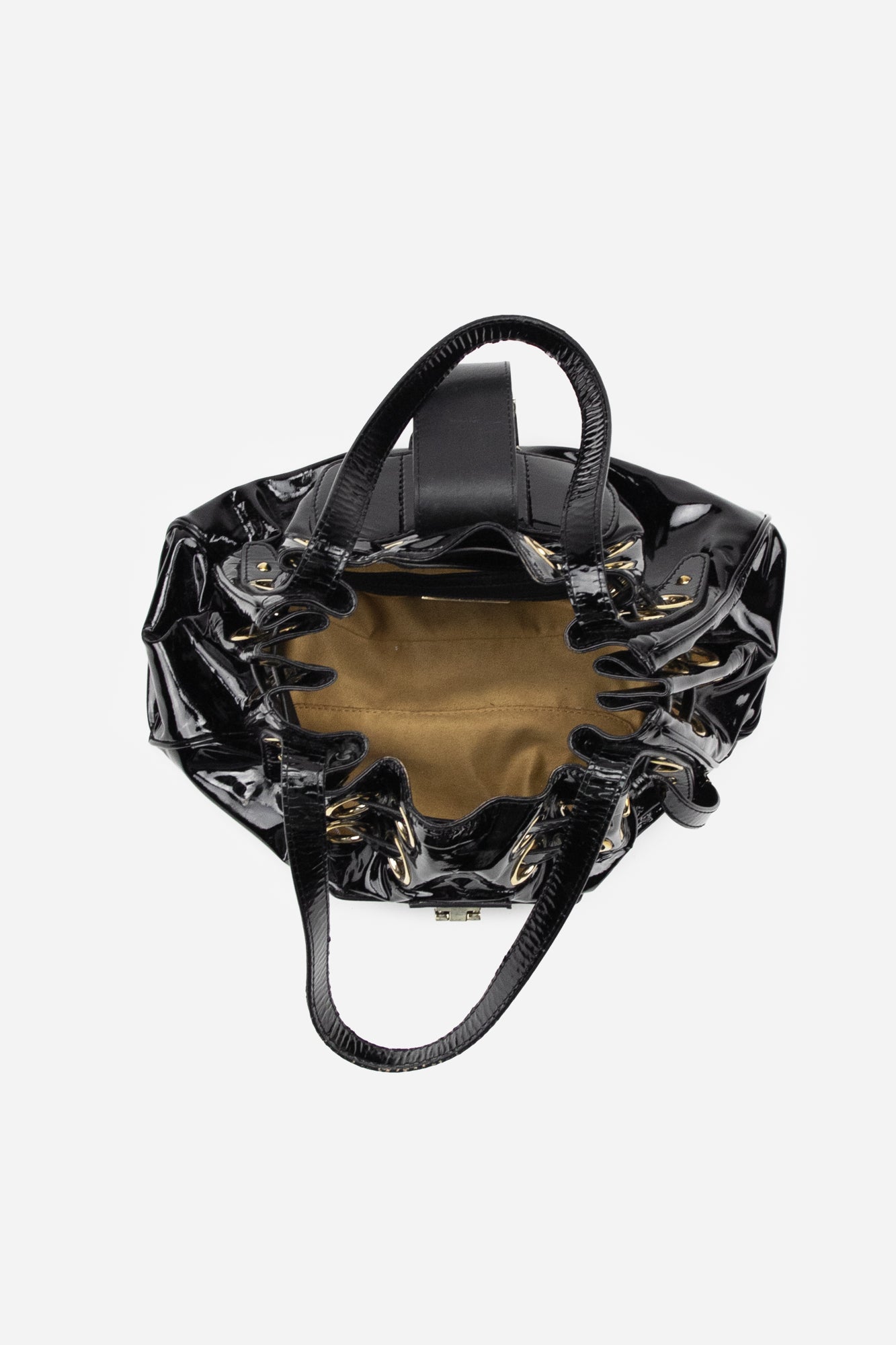 Black Patent Leather Ramona Shoulder Bag