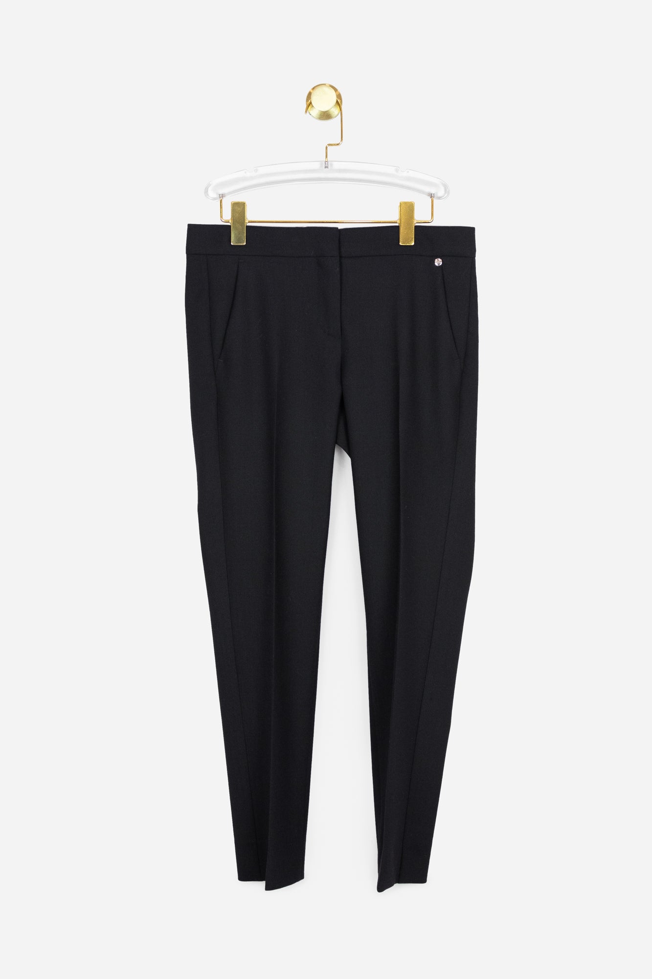 Black Slim Tailored Trousers - So Over It Luxury Consignment