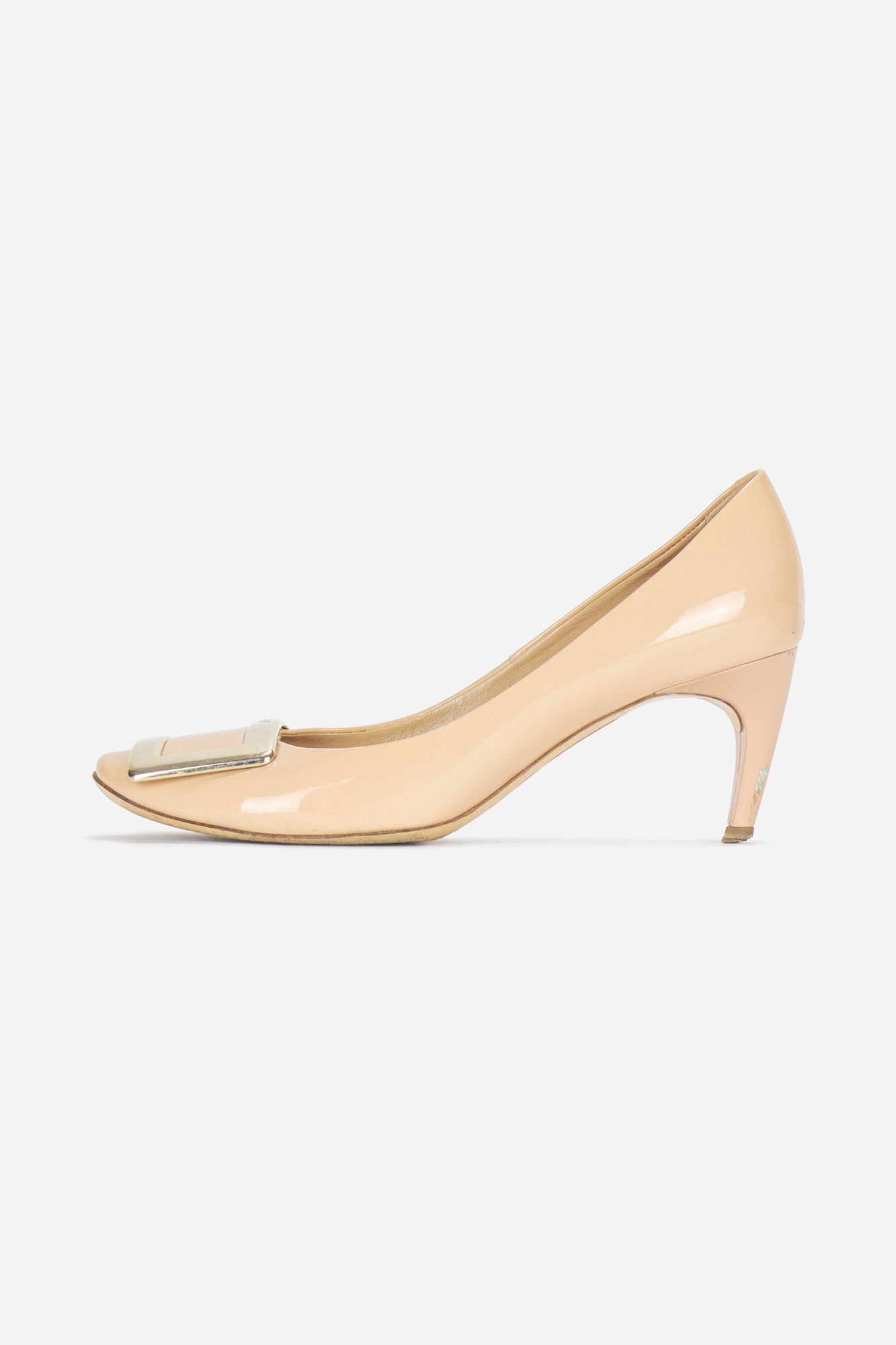 Nude Patent Leather Classic Pumps - So Over It Luxury Consignment